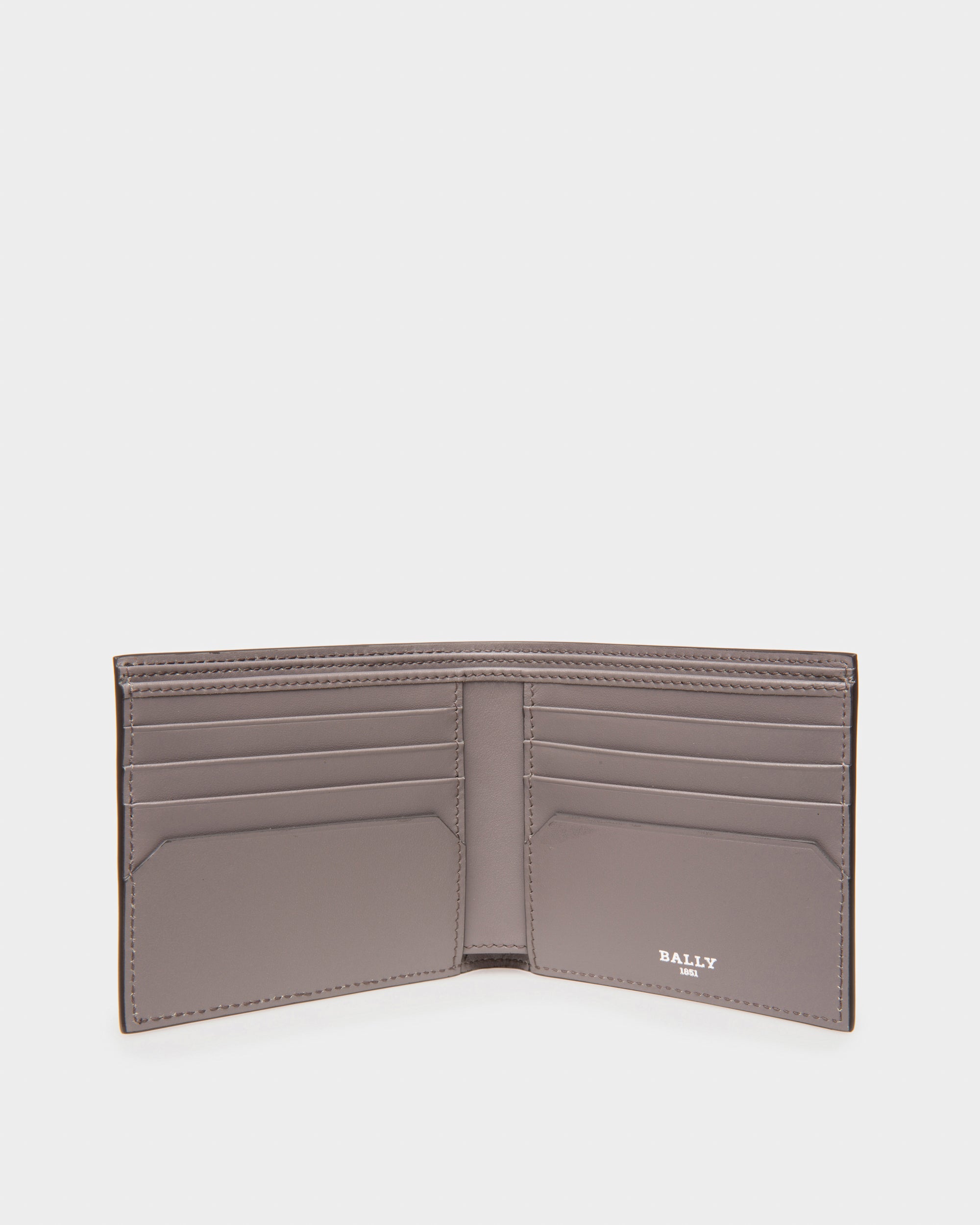 Brasai Leather Wallet In Grey - Men's - Bally - 03