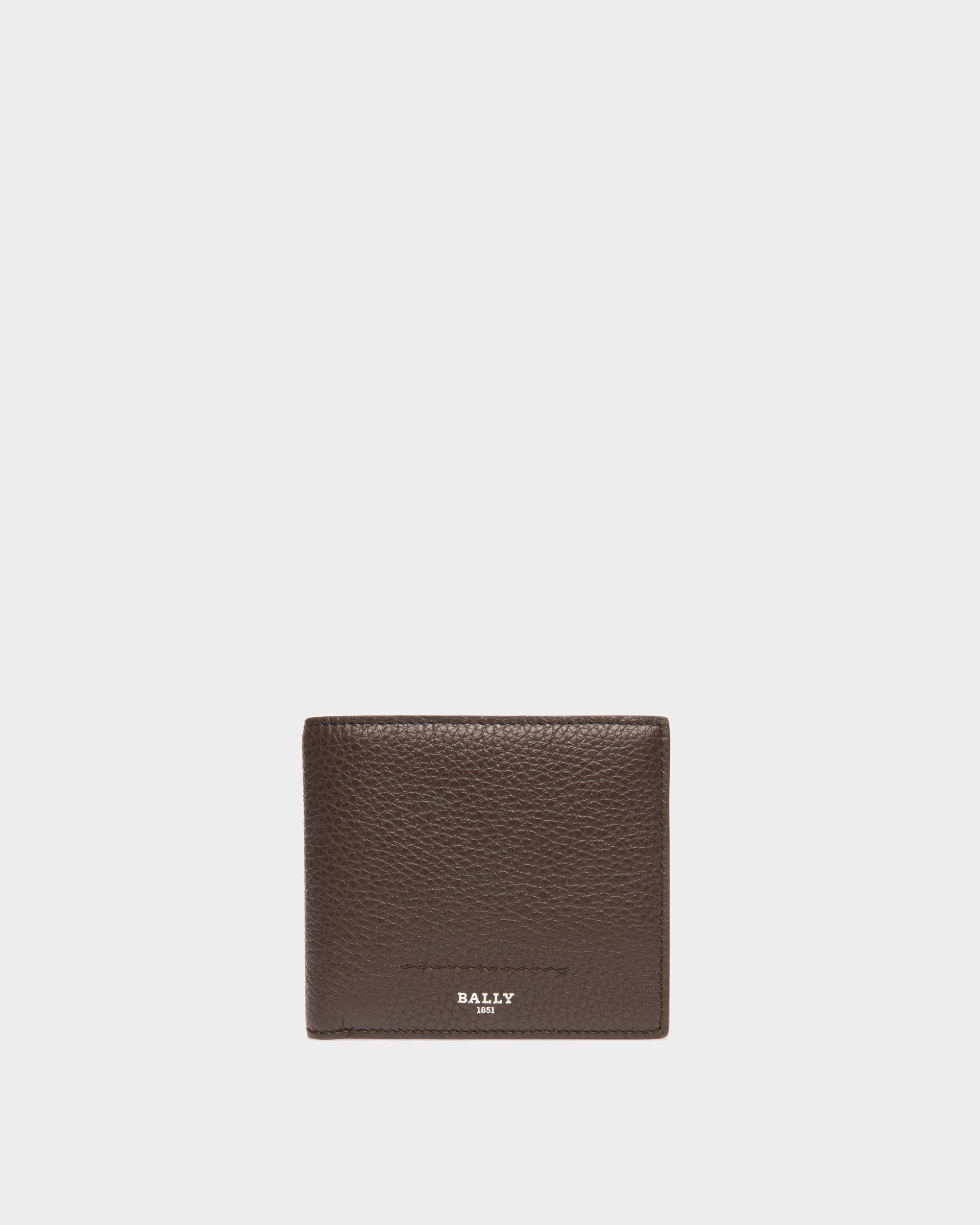 Scrasai Leather Wallet In Ebony Brown - Men's - Bally - 01