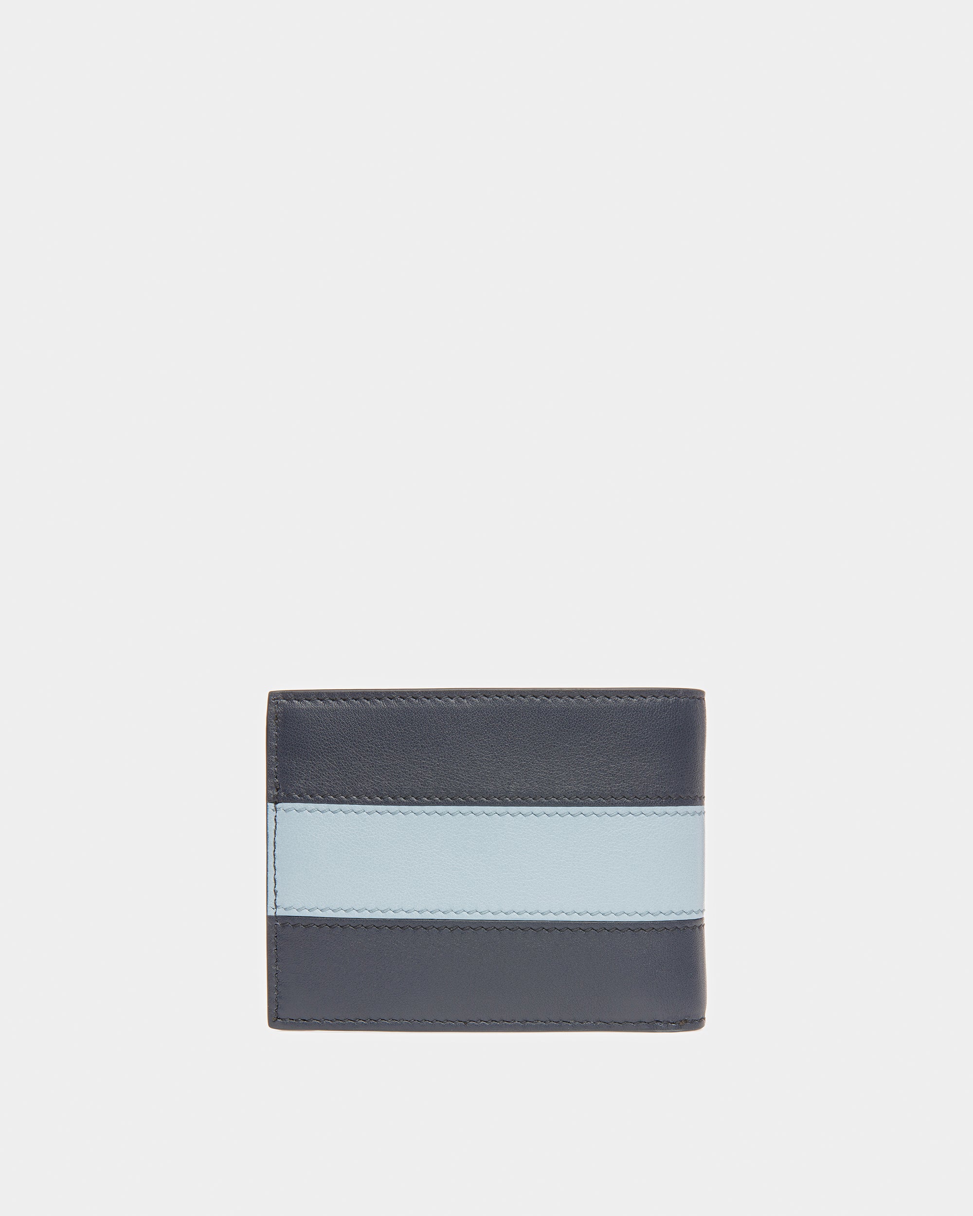Bevyett Leather Wallet In Midnight Blue And Light Blue - Men's - Bally - 02
