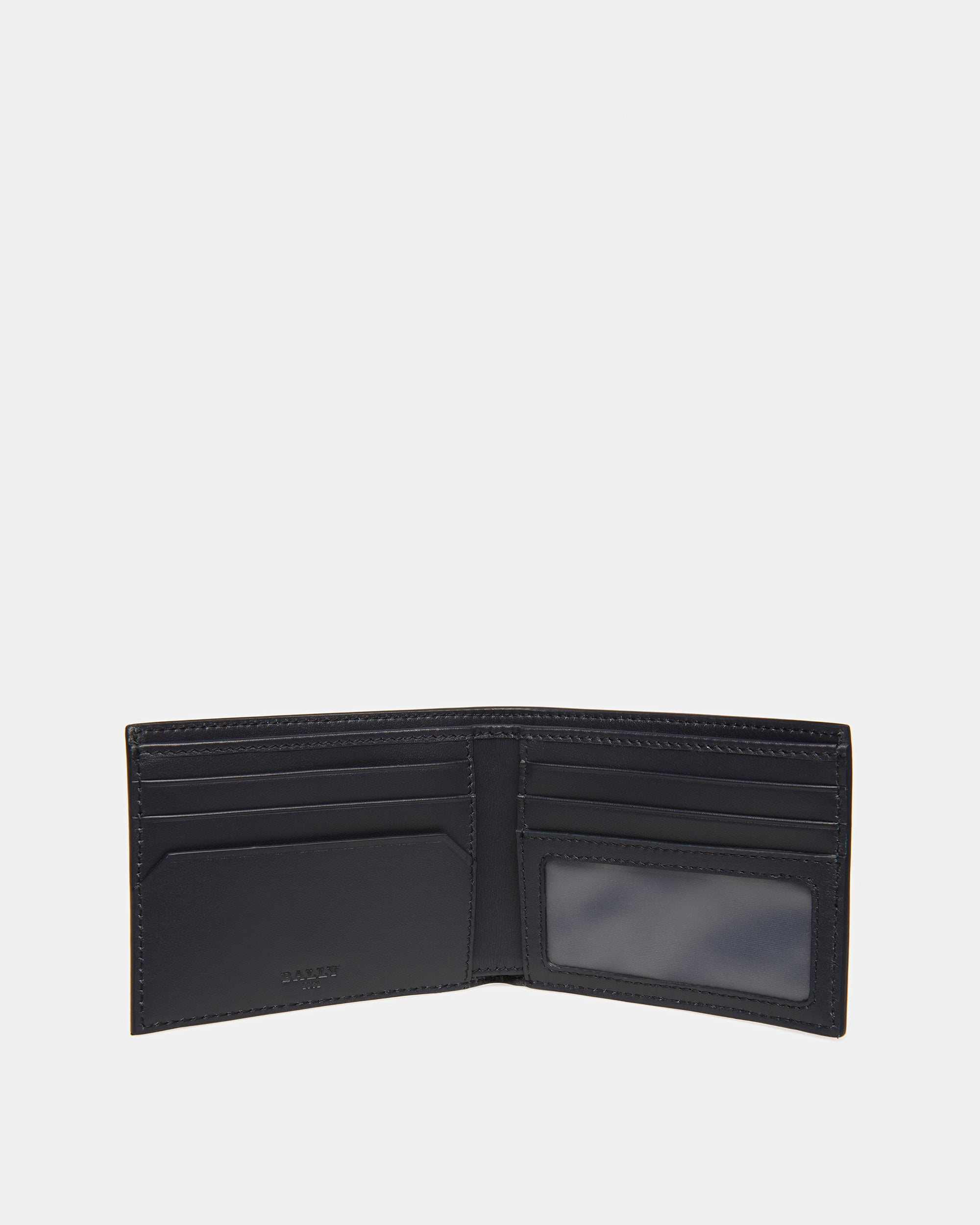 Bevyett Leather Wallet In Midnight Blue And Light Blue - Men's - Bally - 03