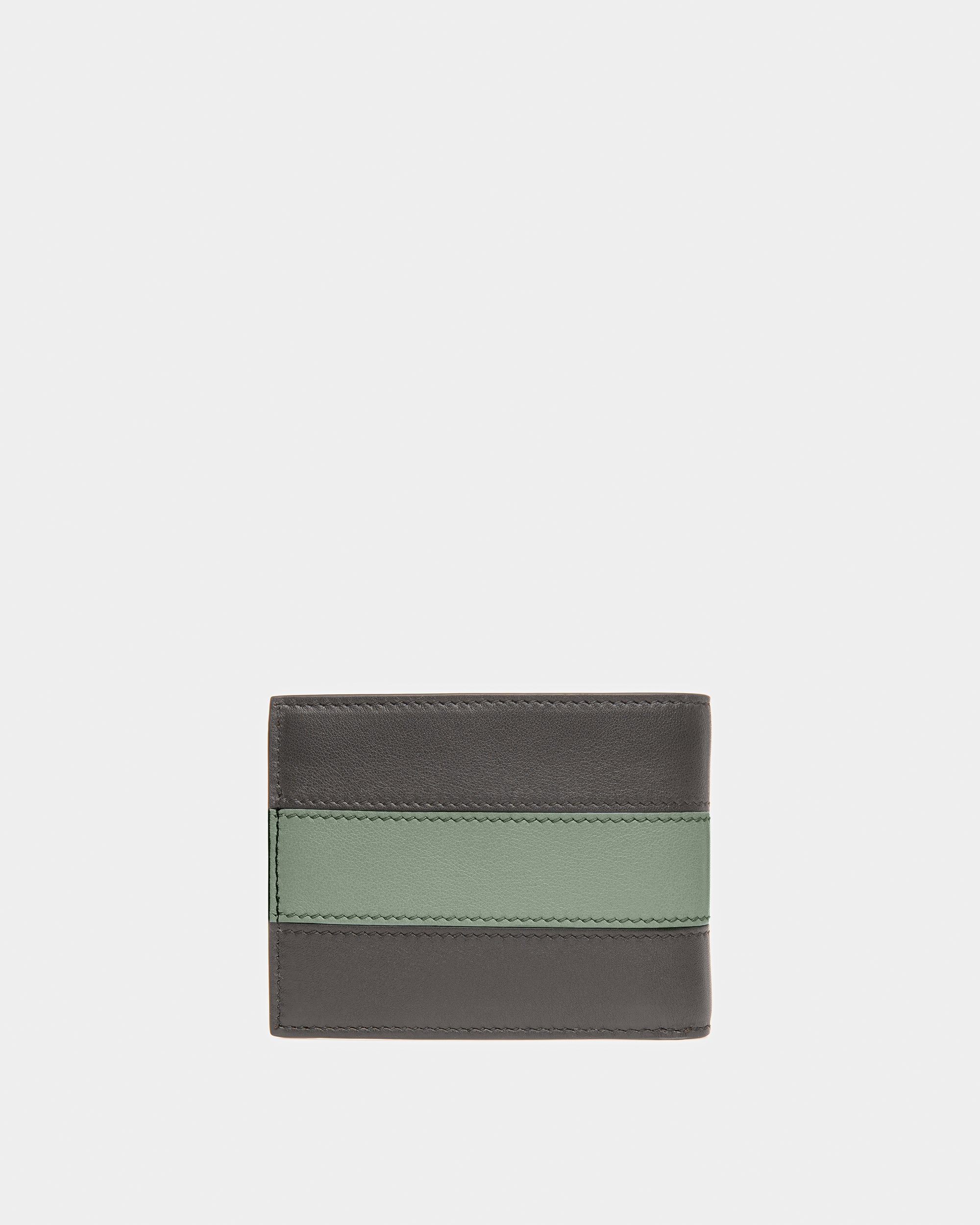 Bevyett Leather Wallet In Black And Sage - Men's - Bally - 02