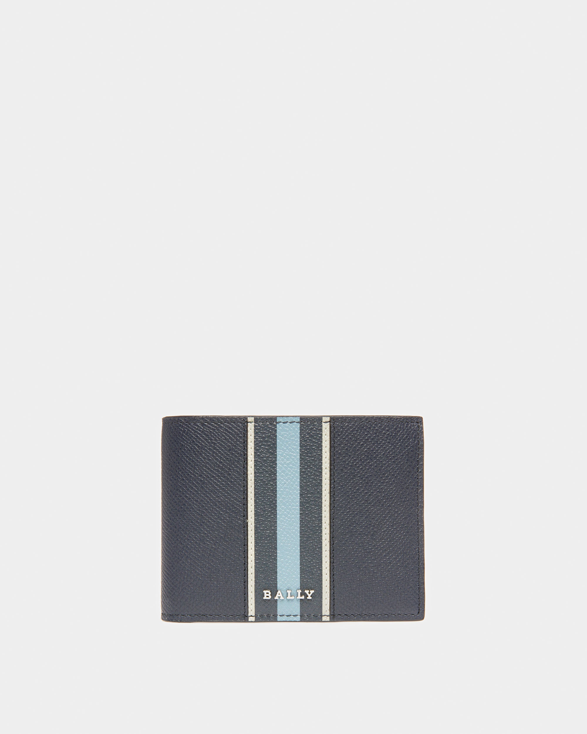Bevyett Leather Wallet In Midnight Blue And Light Blue - Men's - Bally - 01