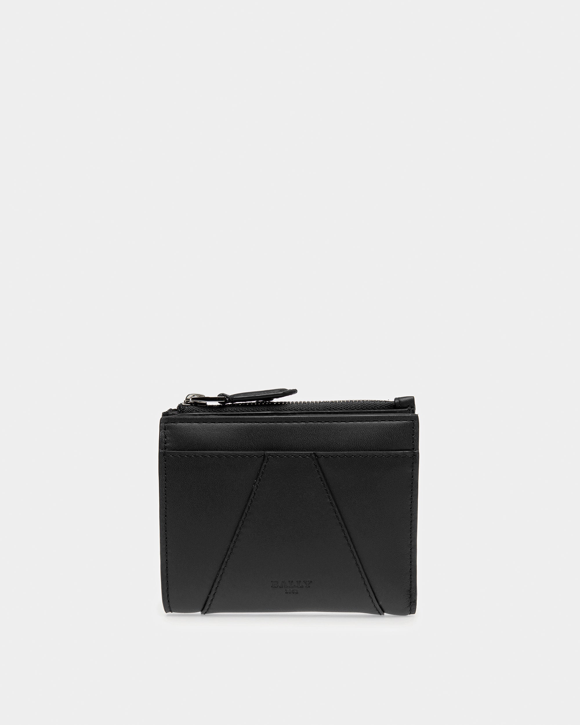 Axeel Leather Wallet In Black - Men's - Bally - 01