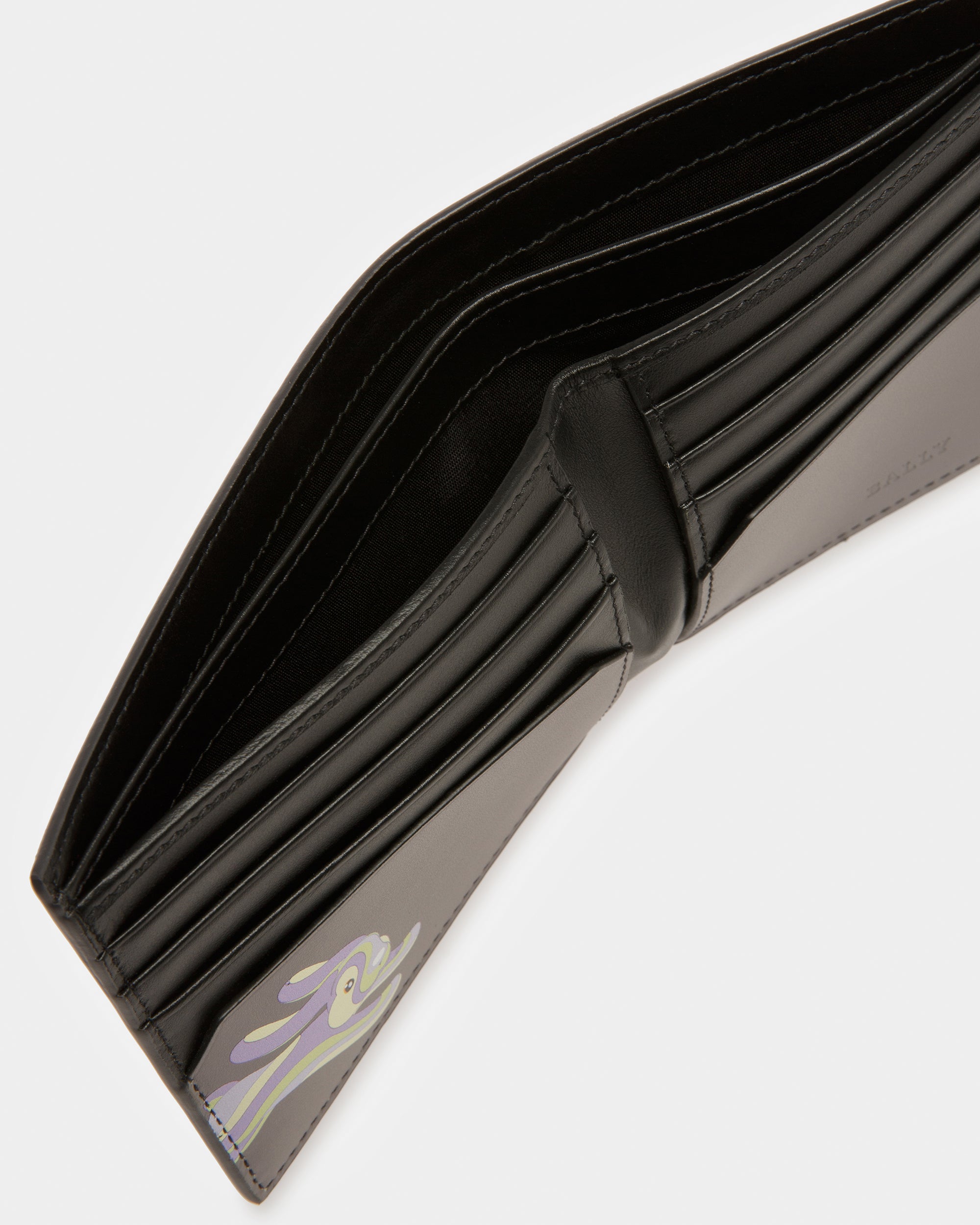Brasai Leather Wallet In Black - Men's - Bally - 05