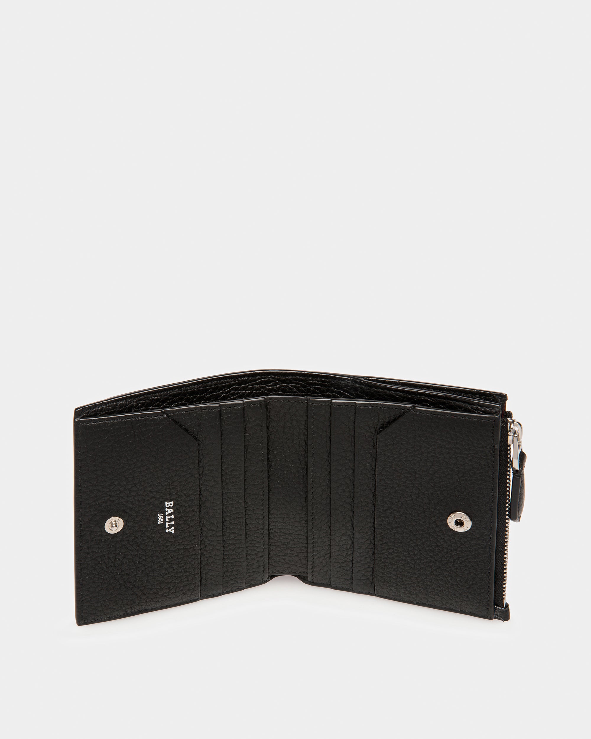 Scunner Leather Wallet In Black - Men's - Bally - 04