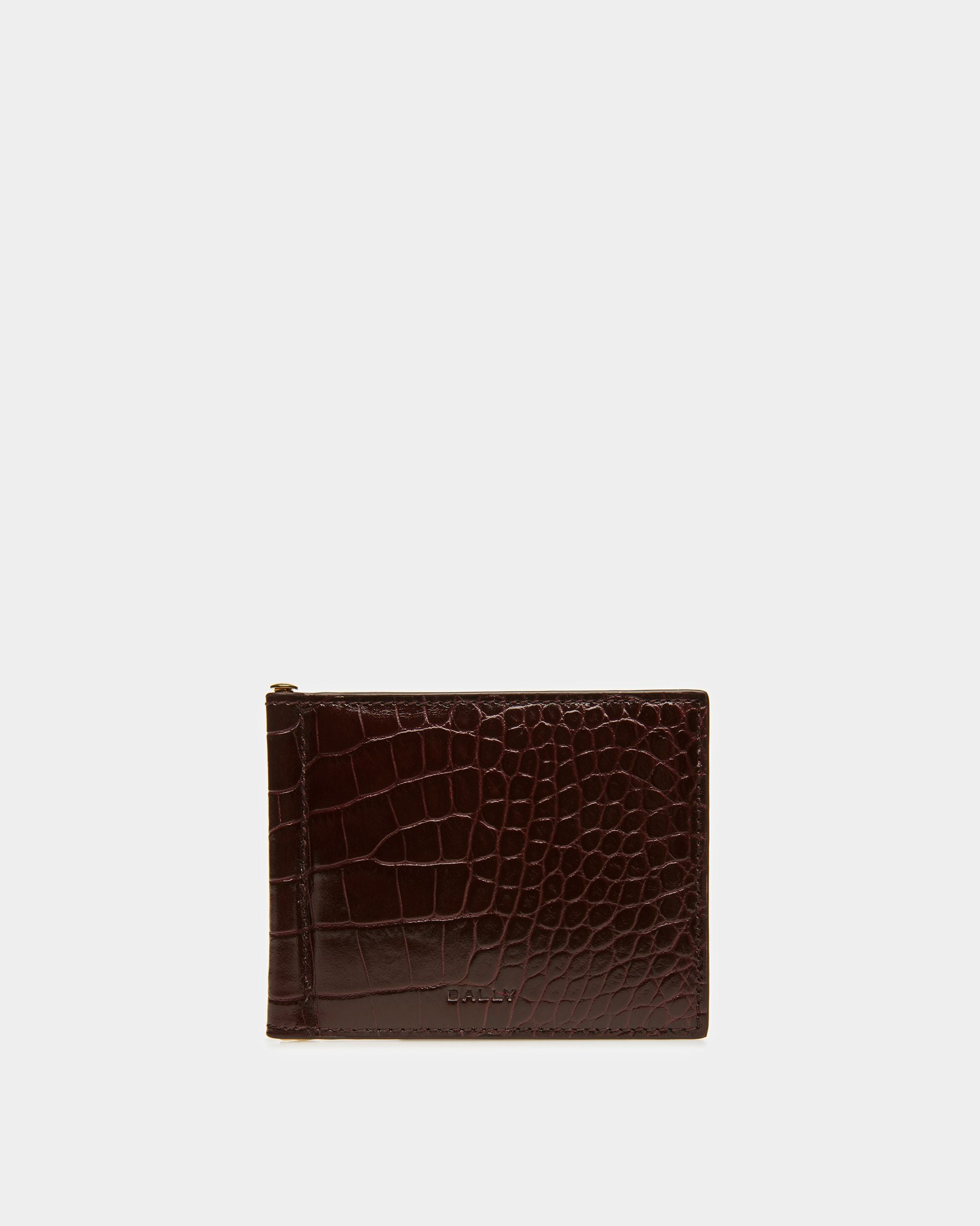 Bifold Clip Wallet In Crocodile Embossed - Men's - Bally - 01