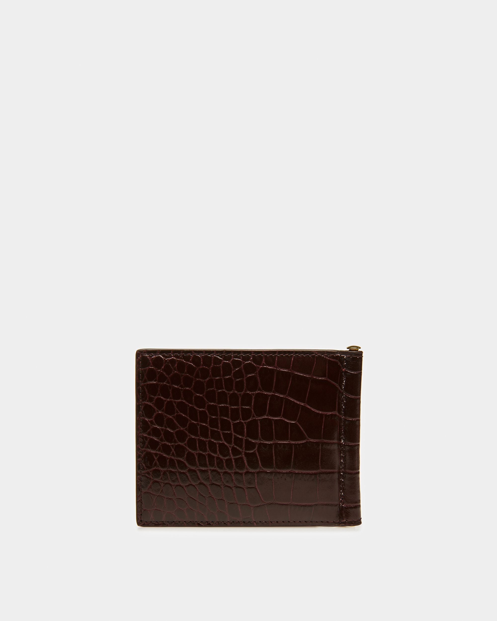Bifold Clip Wallet In Crocodile Embossed - Men's - Bally - 02
