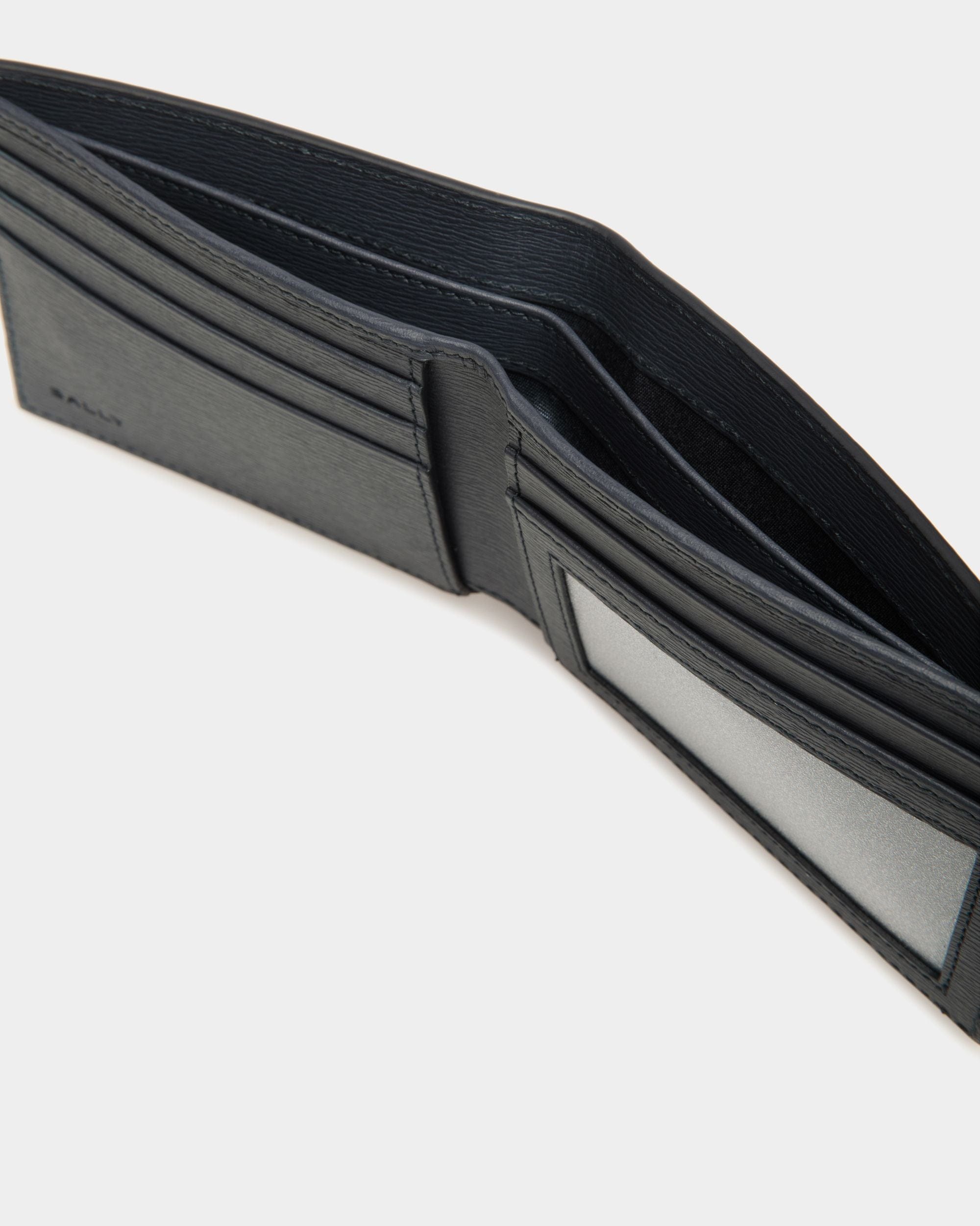 Crossing Bi-Fold Wallet In Midnight Leather - Men's - Bally - 04