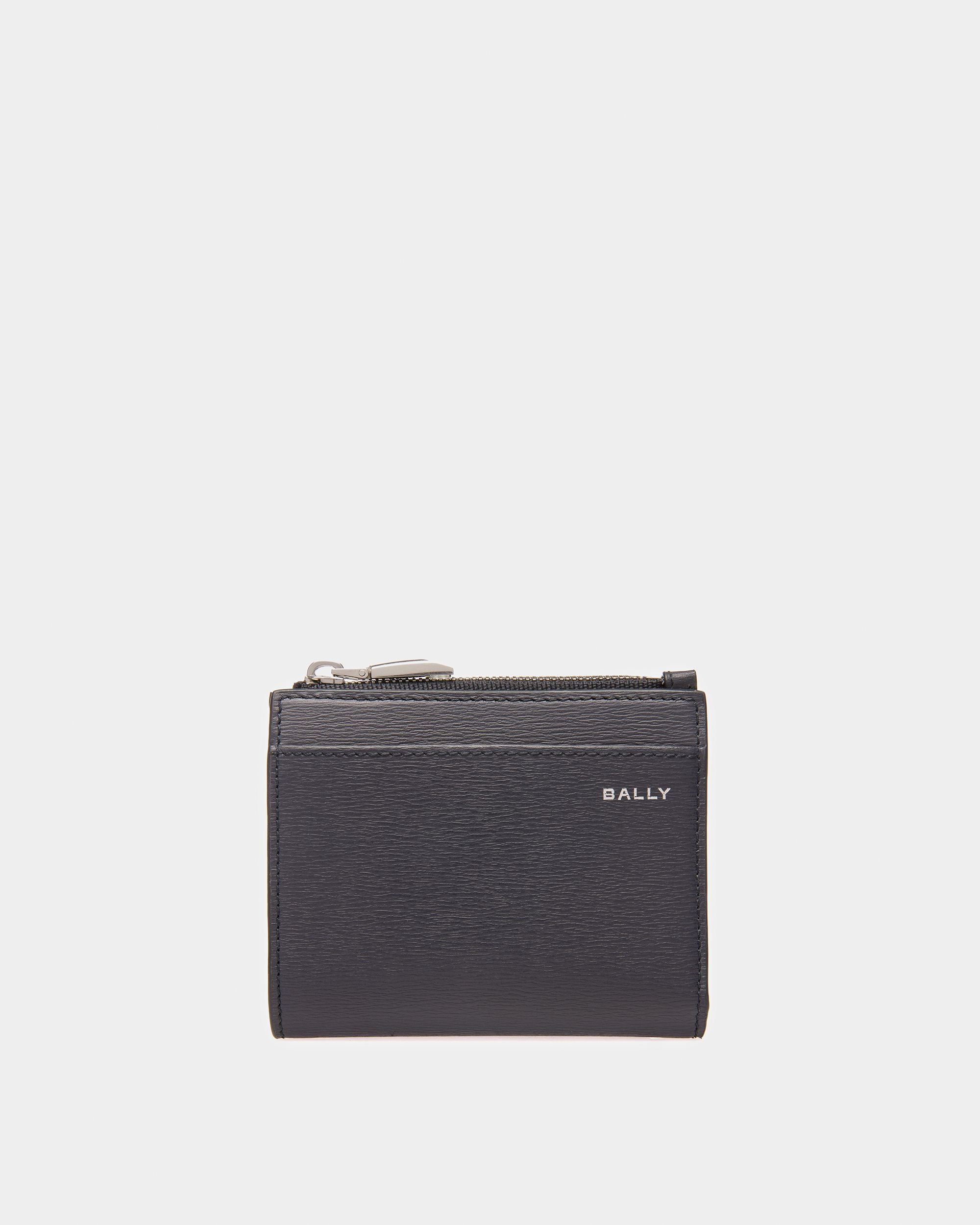 Crossing Wallet in Dark Blue Leather - Men's - Bally - 01