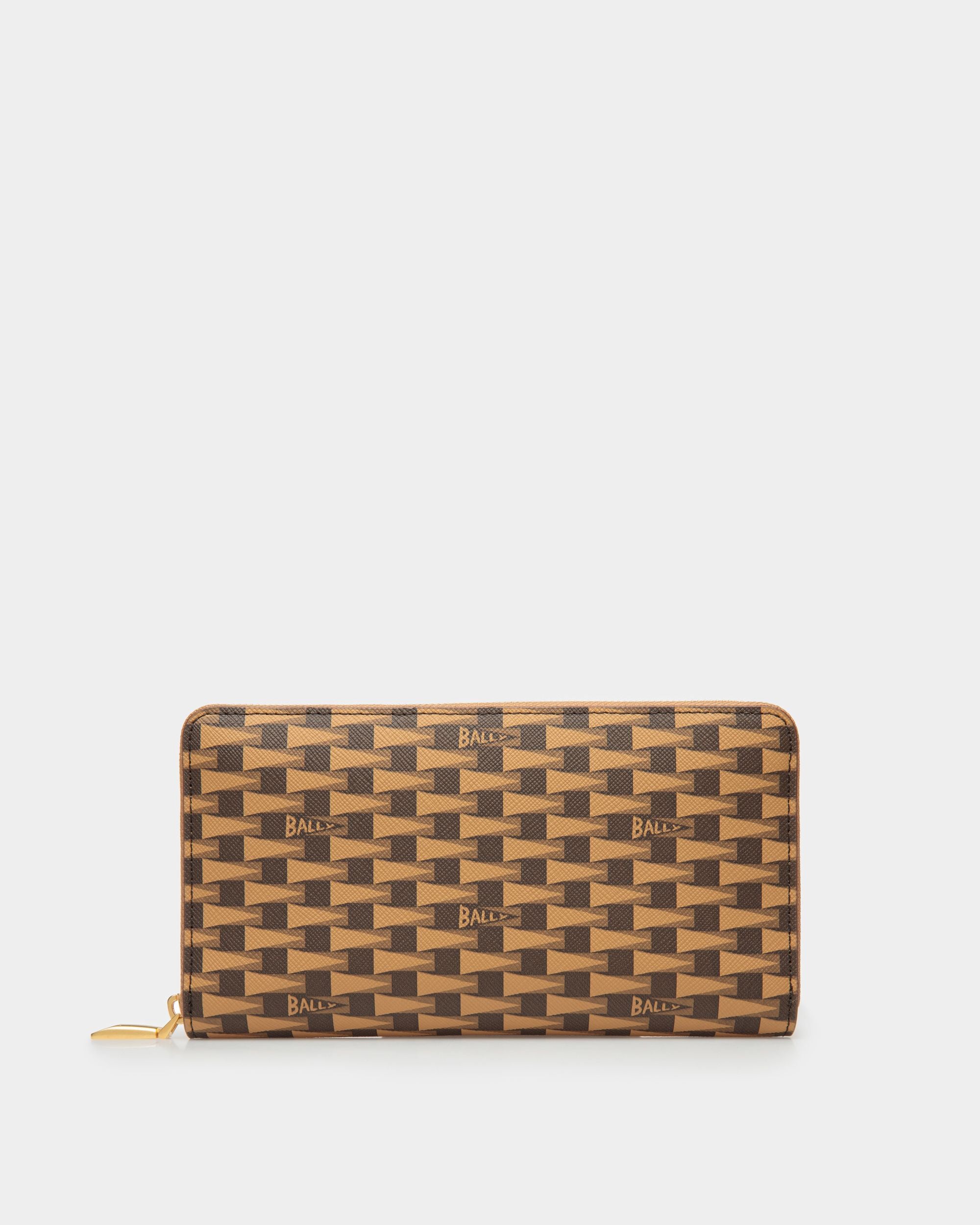 Pennant Zip-around Wallet In Desert TPU - Men's - Bally - 01