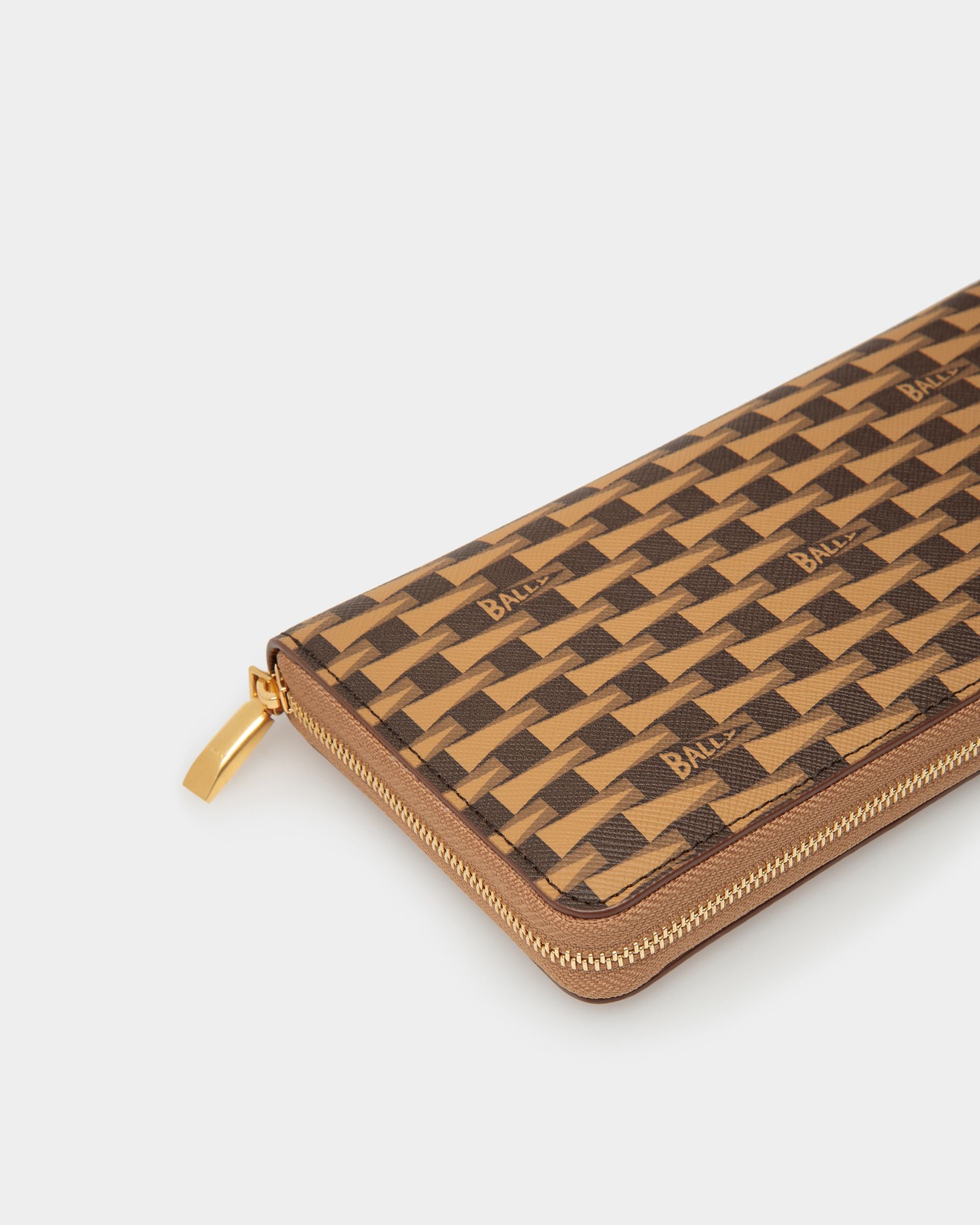 Pennant Zip-around Wallet In Desert TPU - Men's - Bally - 04