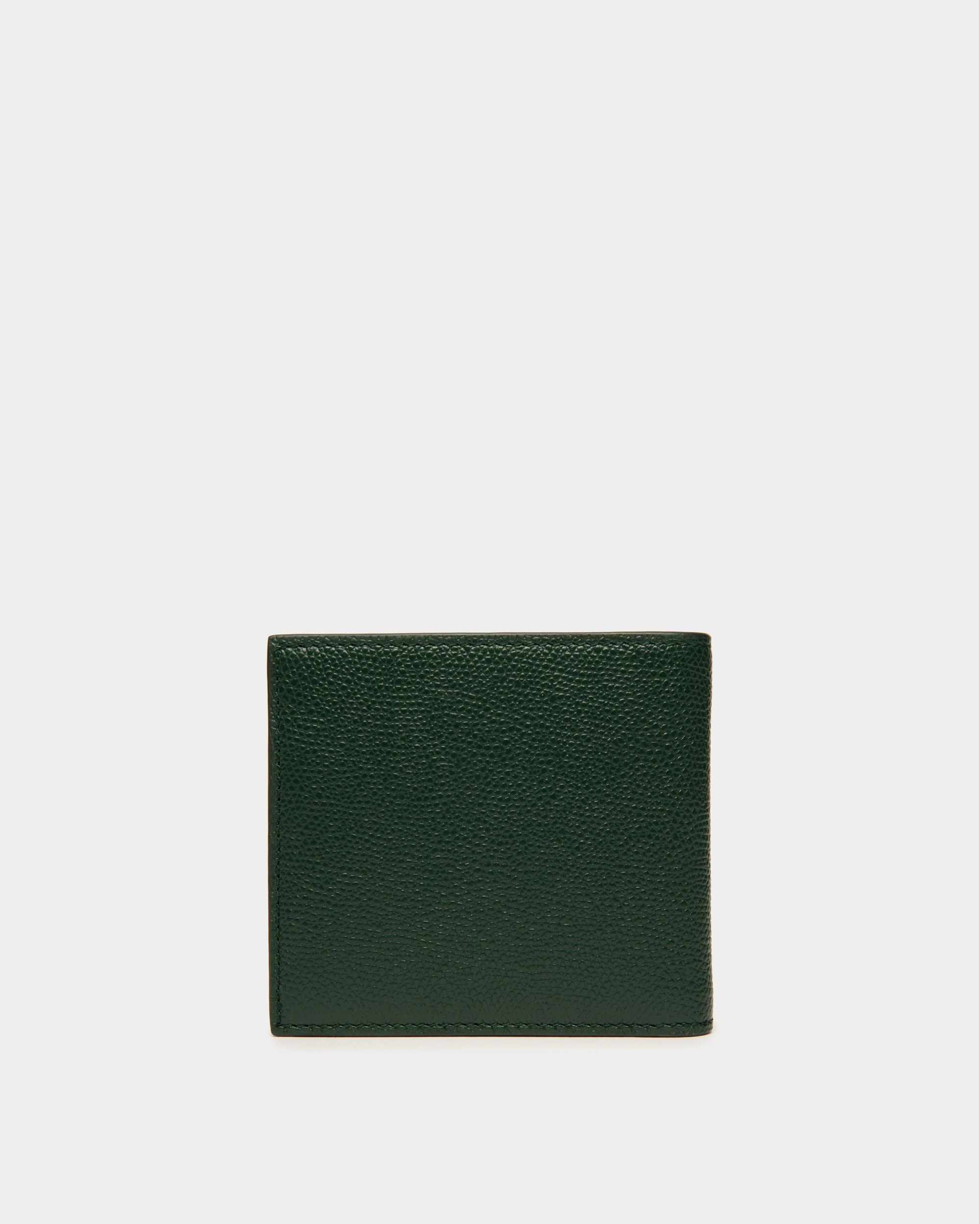 Flag Bifold in Bottle Green Leather - Men's - Bally - 02