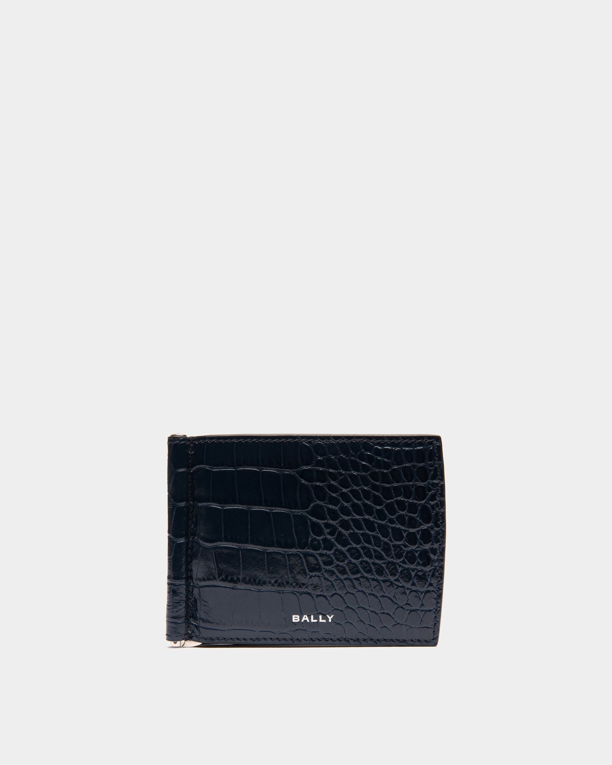 Busy Bally Bifold Wallet in Crocodile Print Leather - Men's - Bally - 01