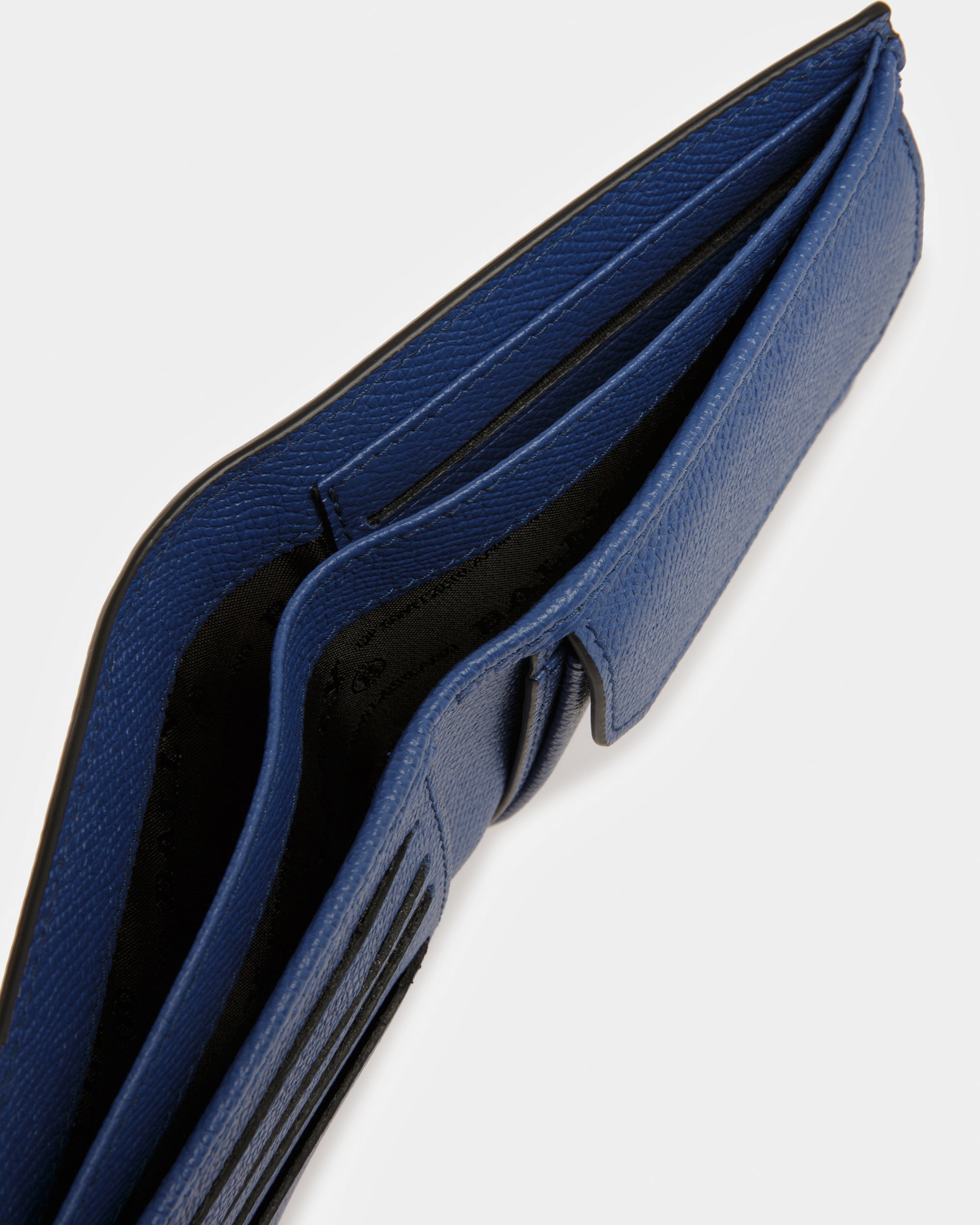 Bribel Leather Coin Wallet In Black & Blue - Men's - Bally - 04