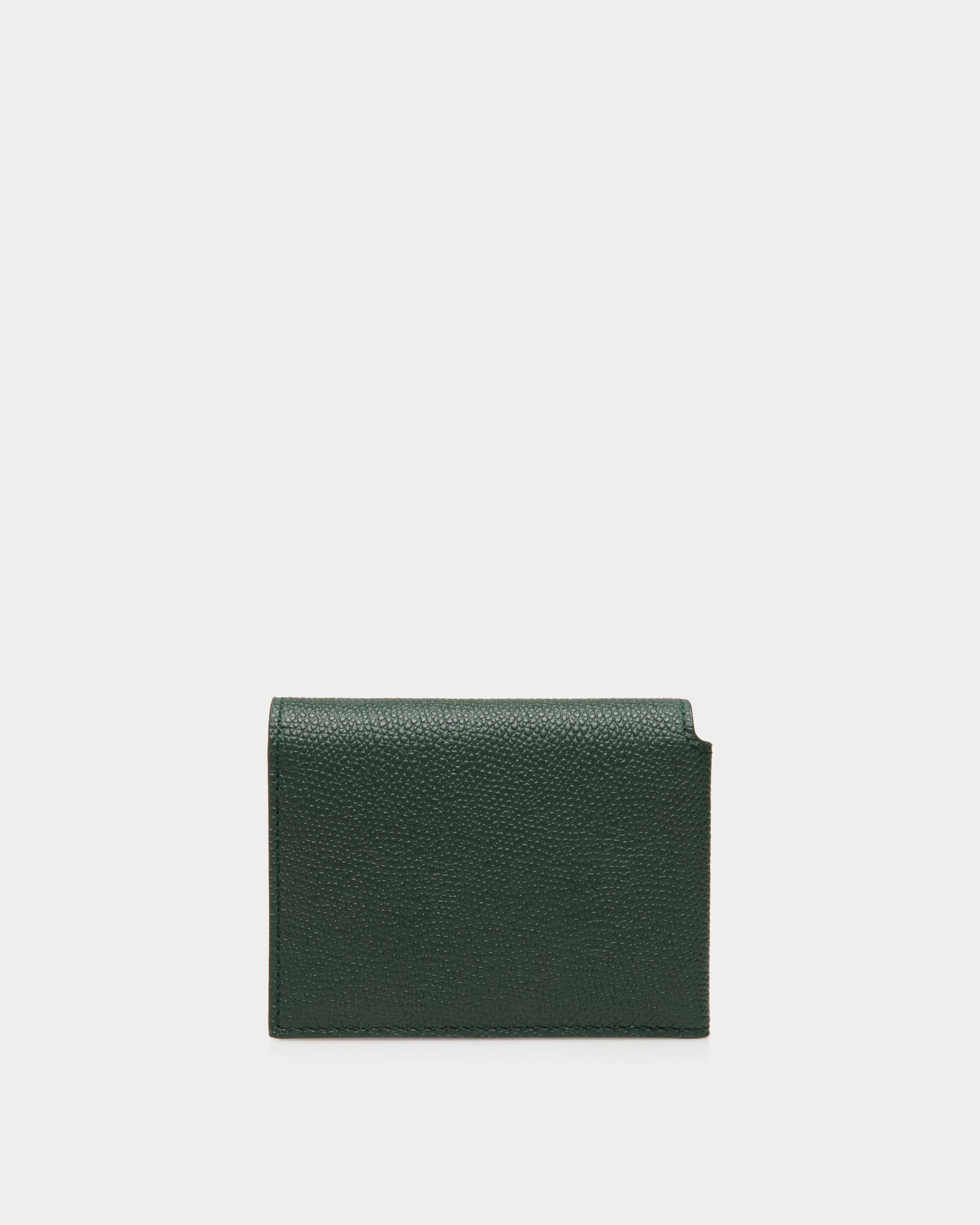 Flag Trifold in Bottle Green Leather - Men's - Bally - 02