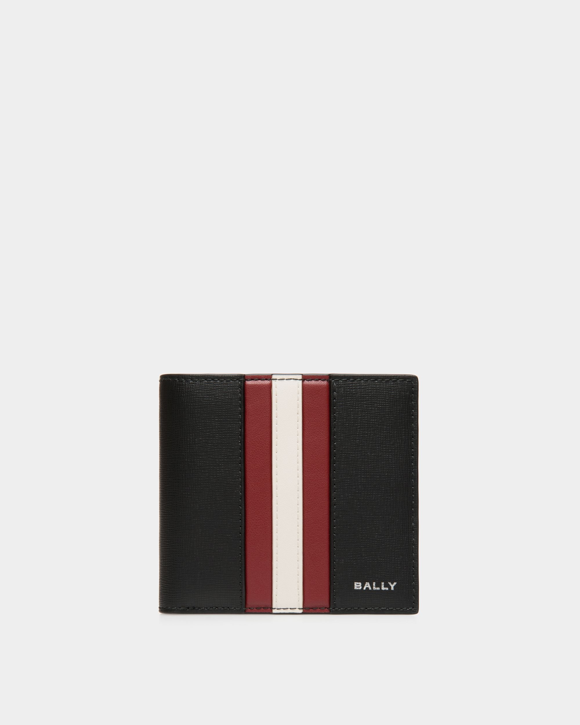 Mythos Bifold In Black Recycled Leather - Men's - Bally - 01