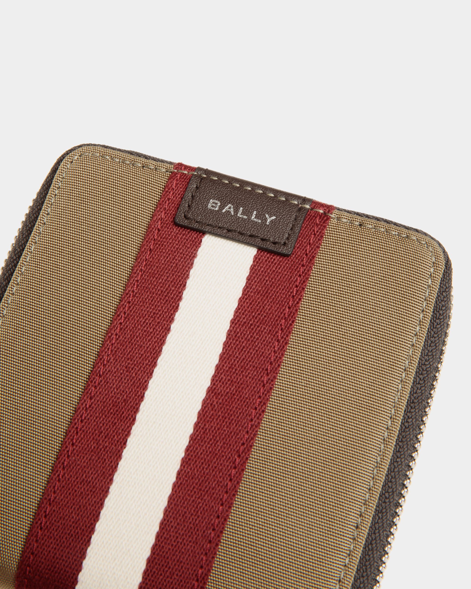 Code Bifold Wallet in Camel Nylon - Men's - Bally - 04