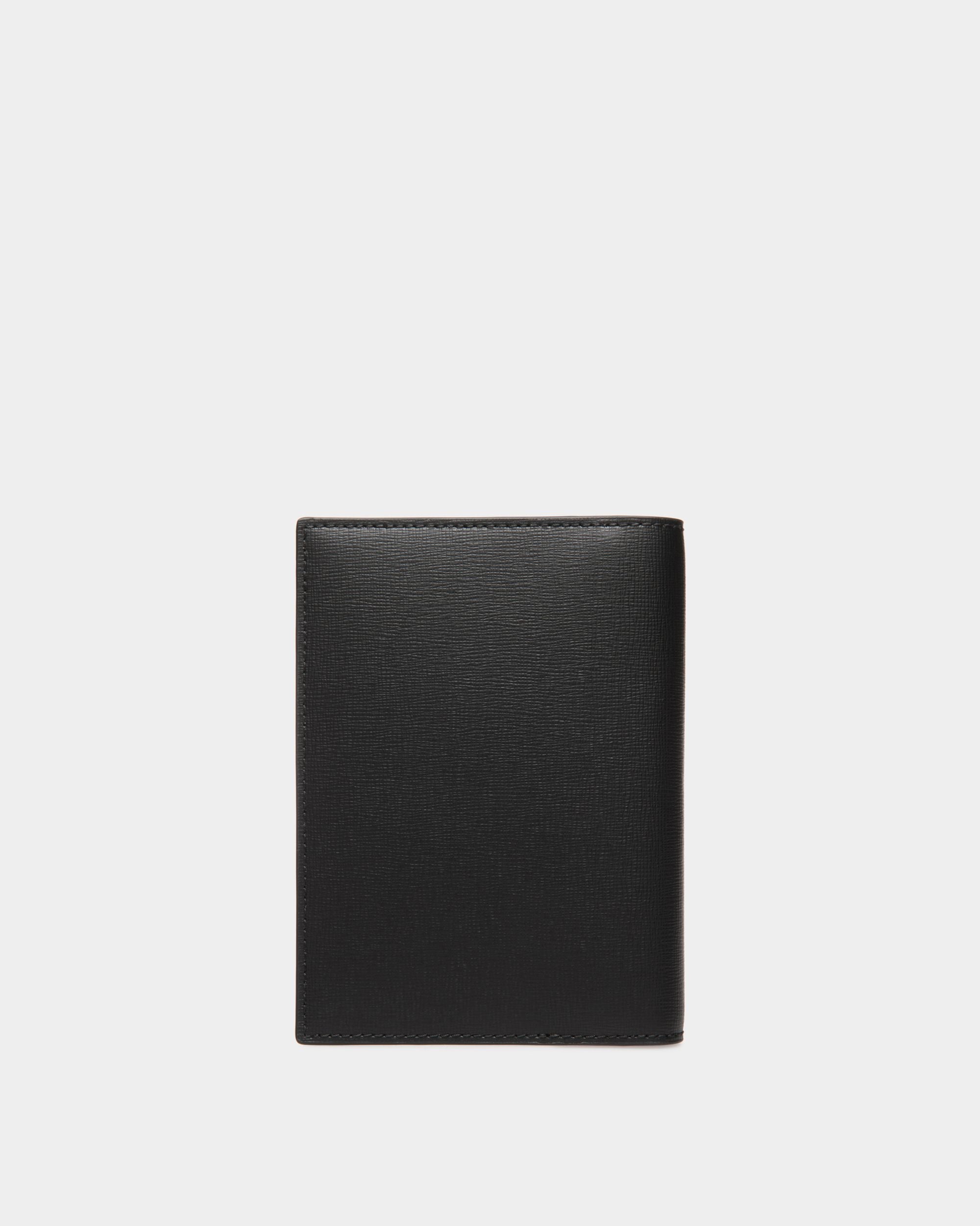 Mythos Passport Case in Black Recycled Leather - Men's - Bally - 02