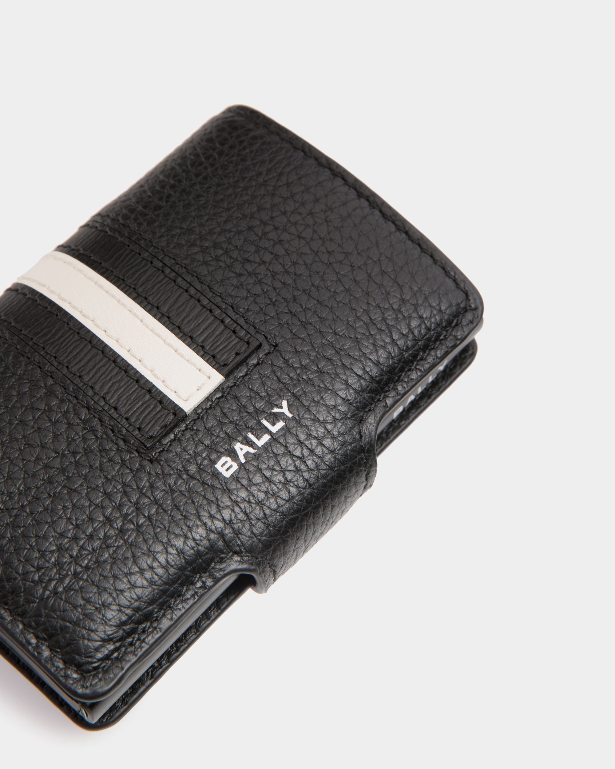 Ribbon Smart Wallet in Black Leather - Men's - Bally - 04