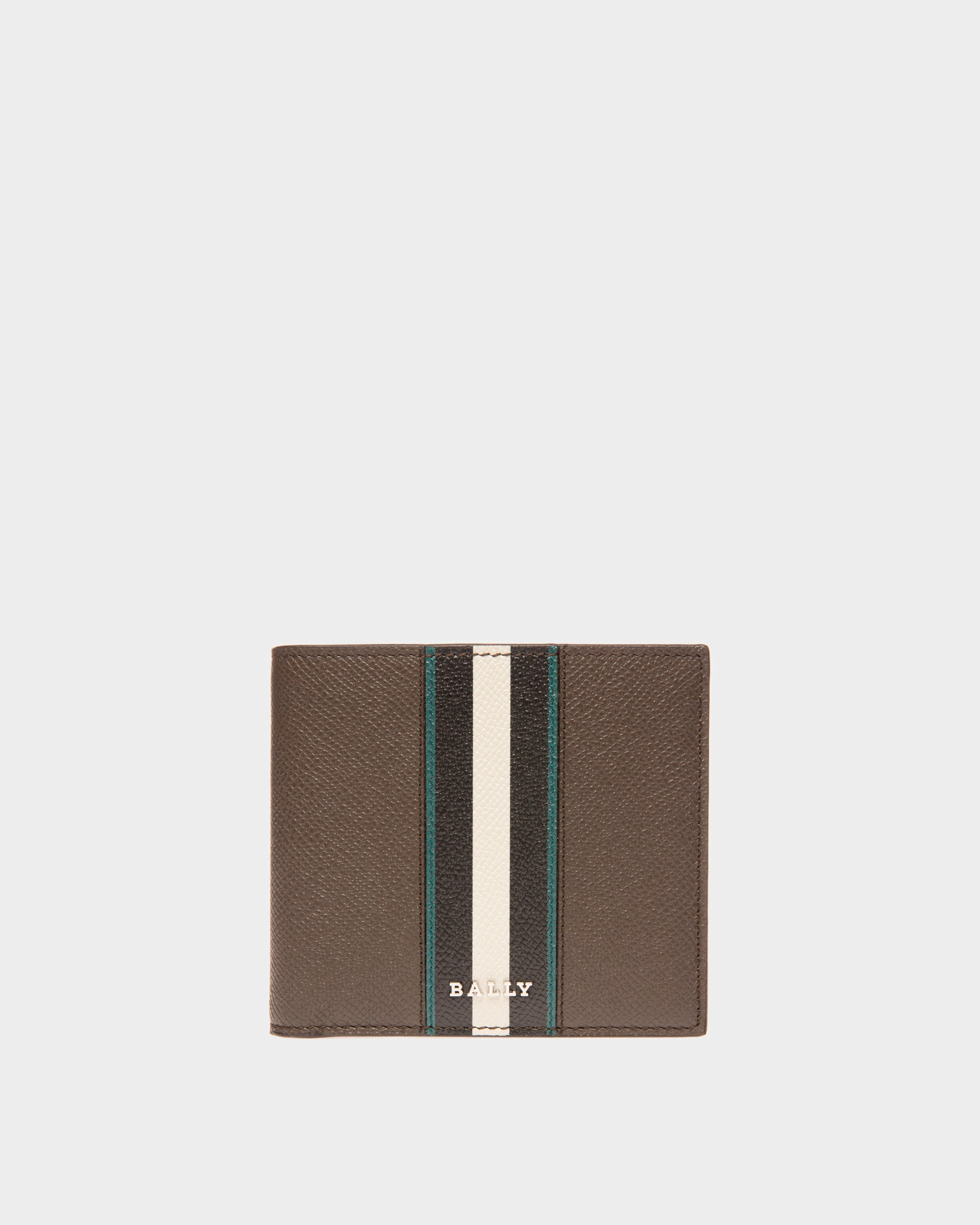 Brasai Leather Wallet In Army Green - Men's - Bally - 01