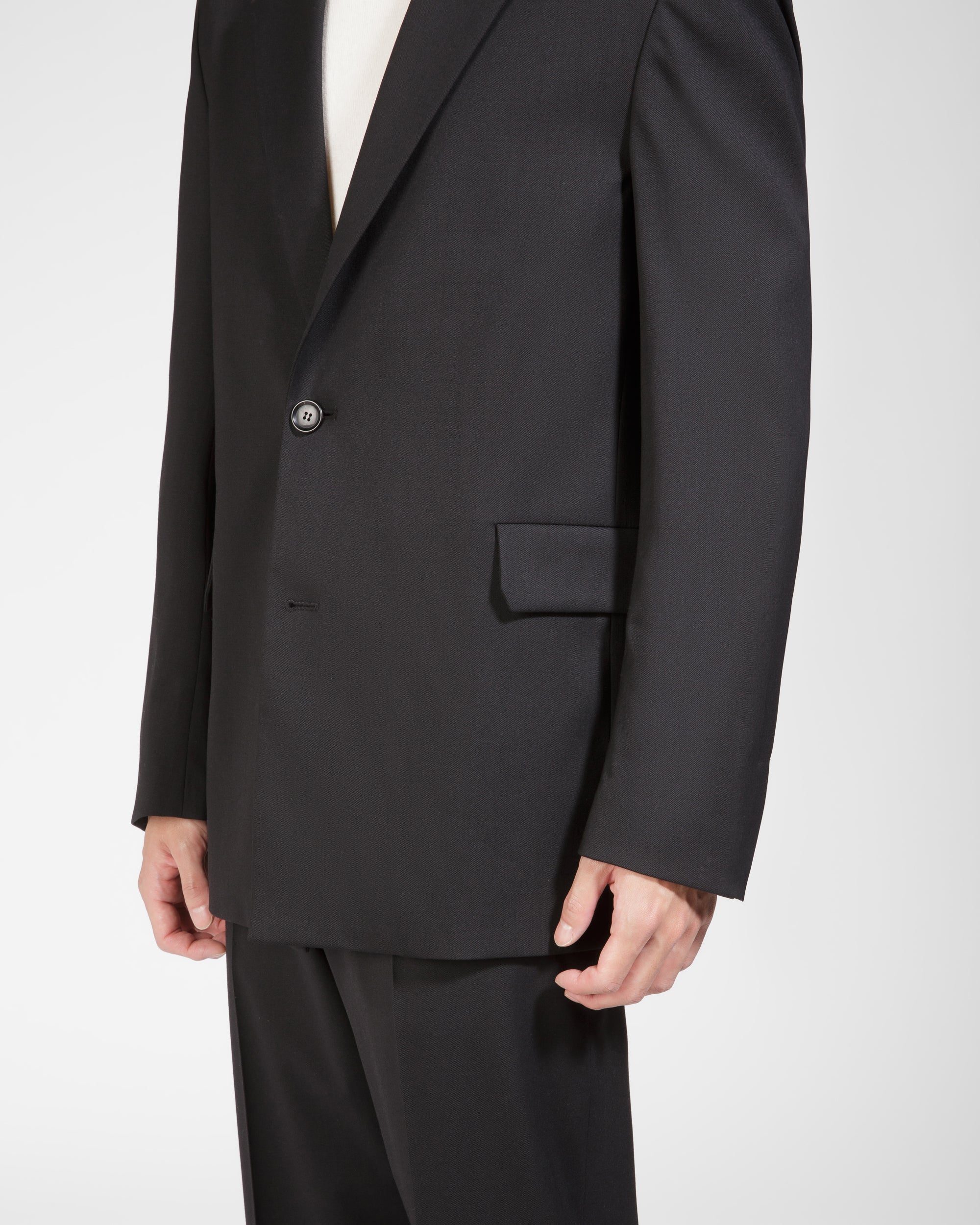Wool Mix Jacket In Black - Men's - Bally - 04