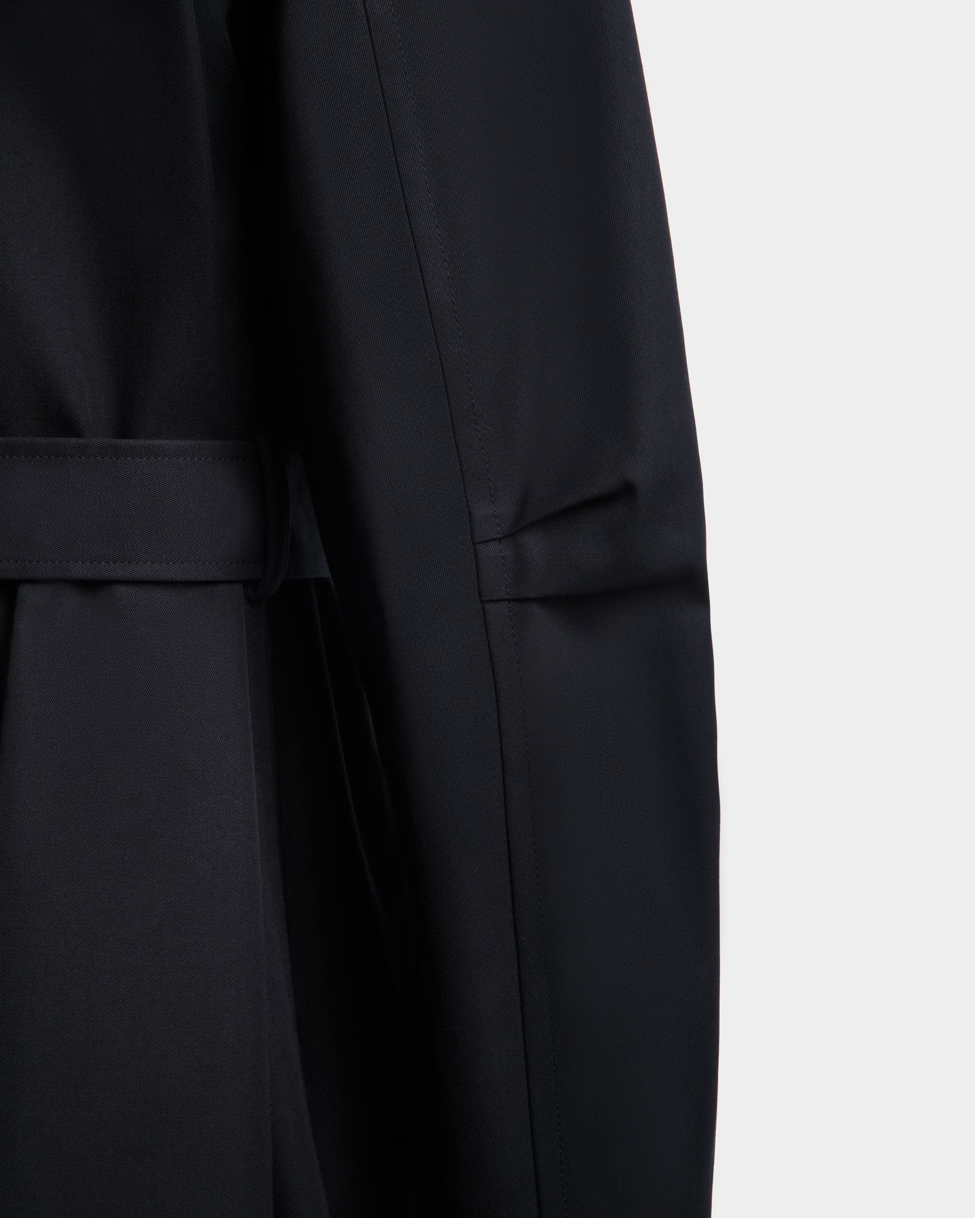 Trench Coat in Navy Blue Mix Cotton - Men's - Bally - 04