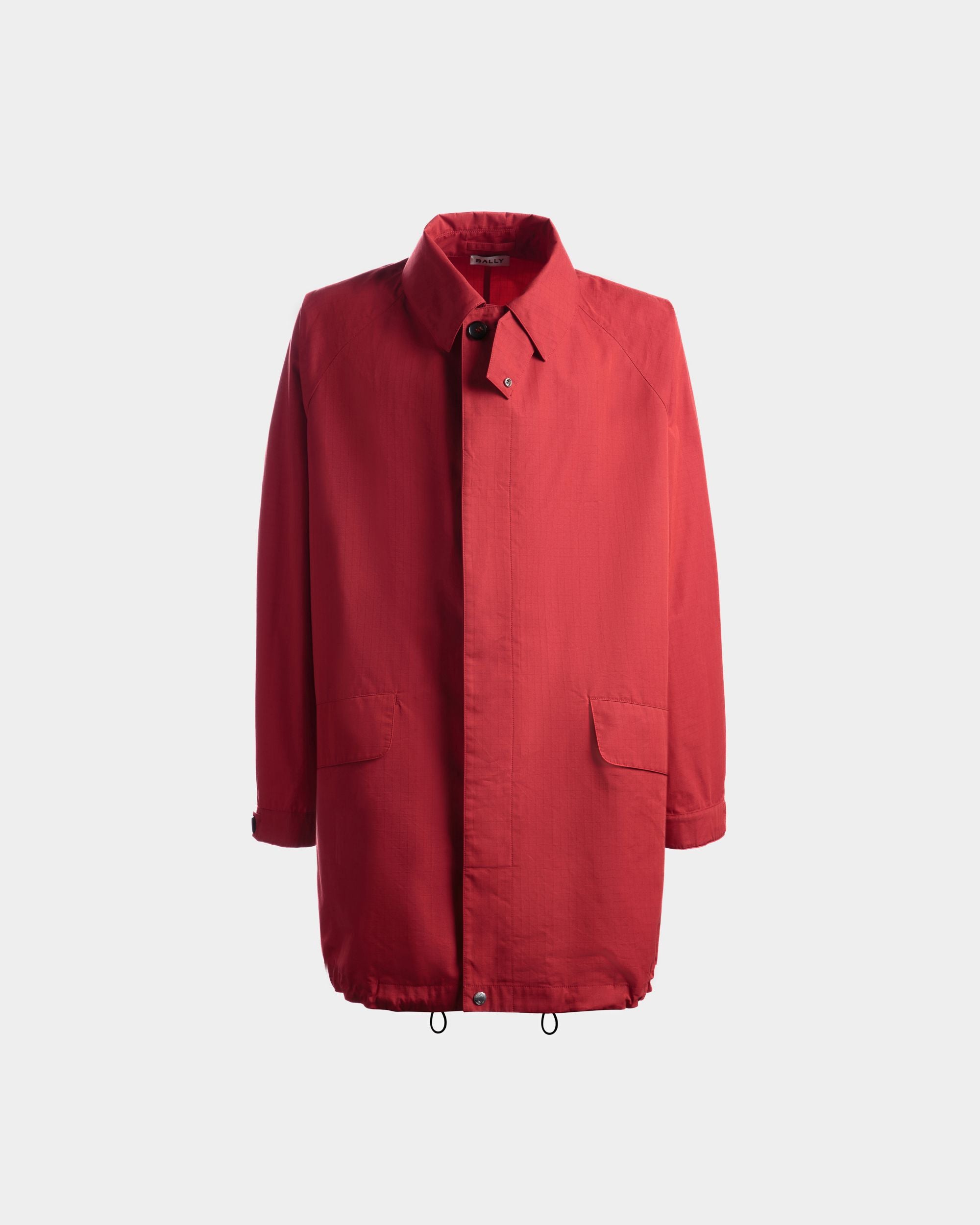 Coat in Candy Red Nylon - Men's - Bally - 01
