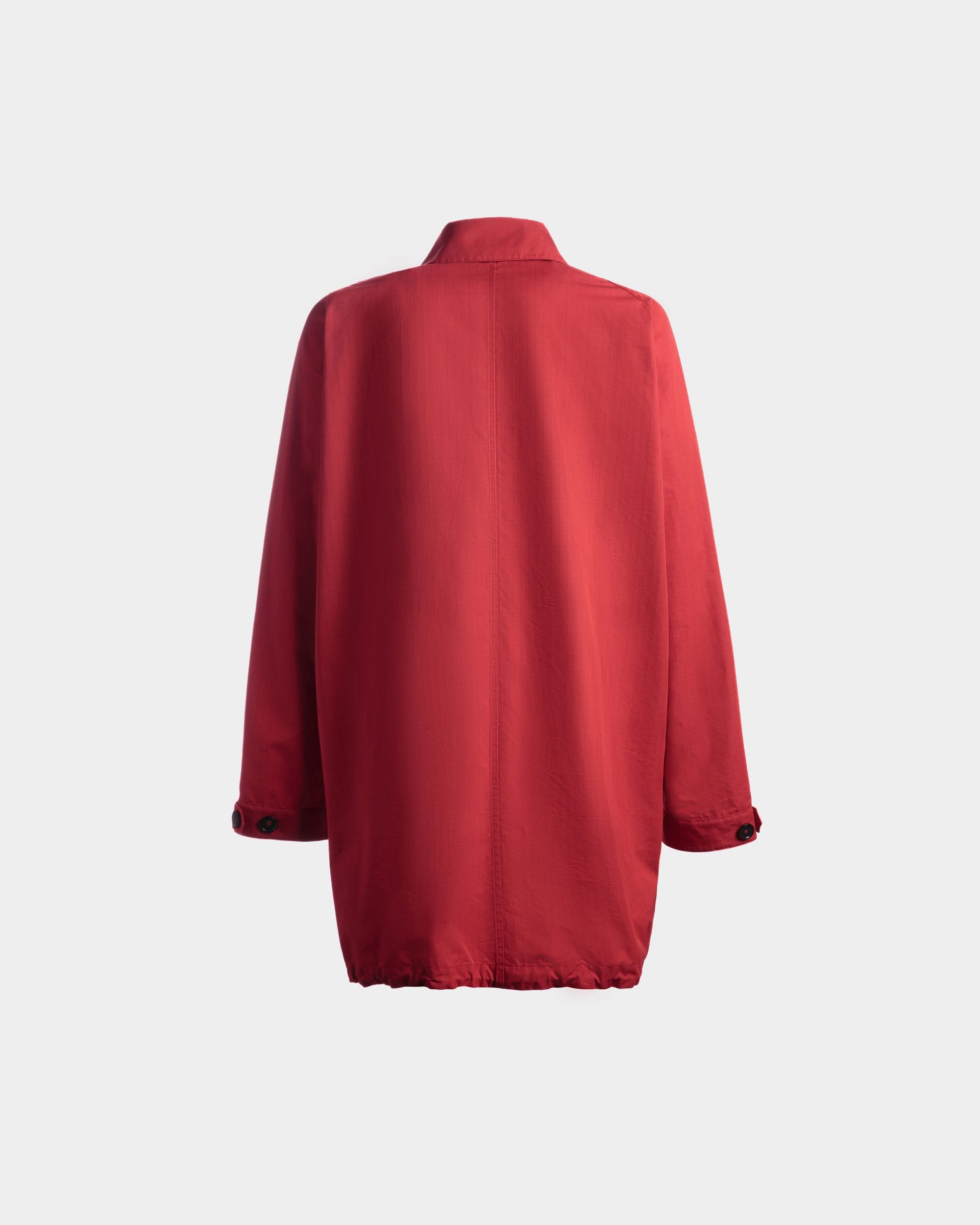 Coat in Candy Red Nylon - Men's - Bally - 07