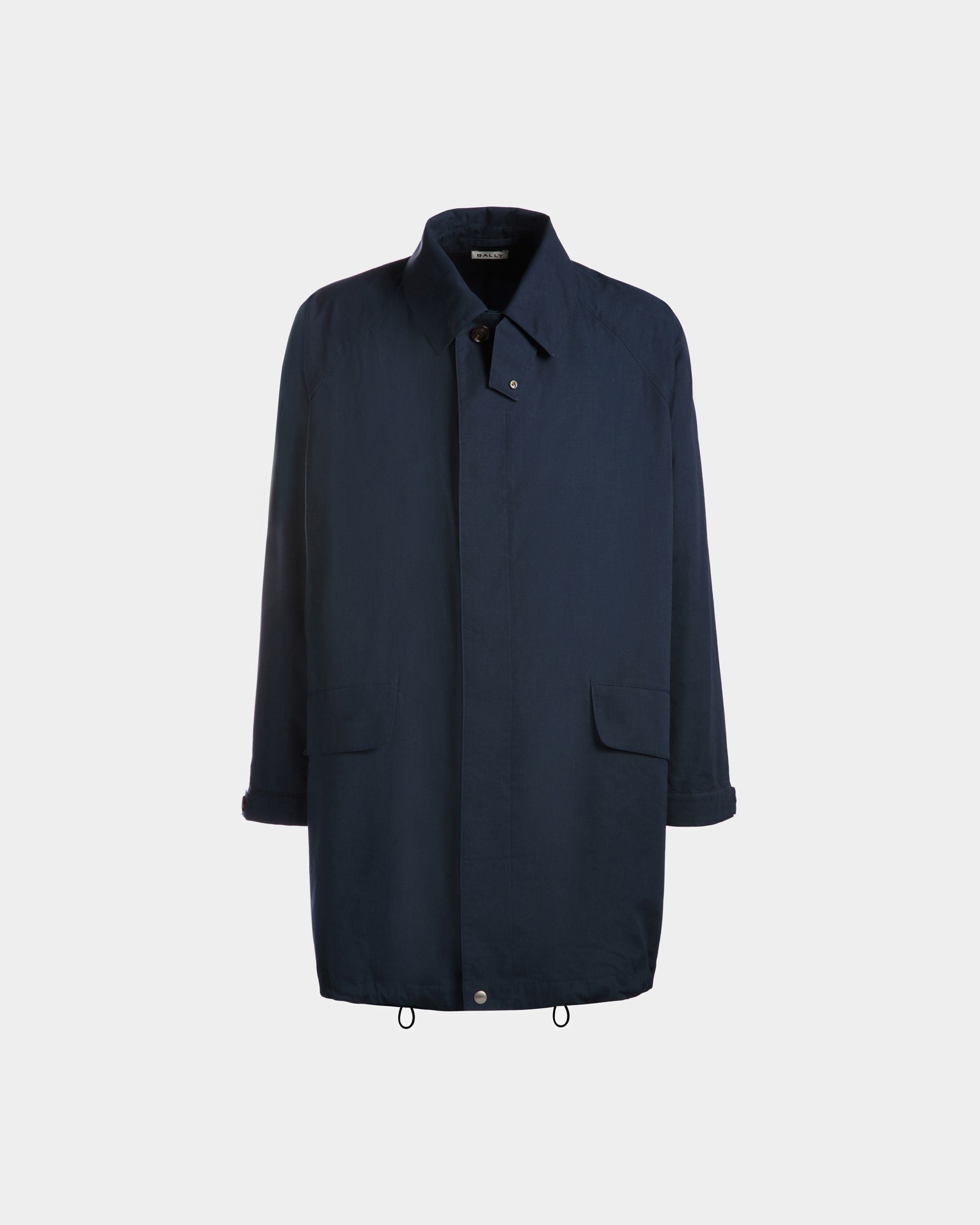Coat in Navy Blue Nylon - Men's - Bally - 01
