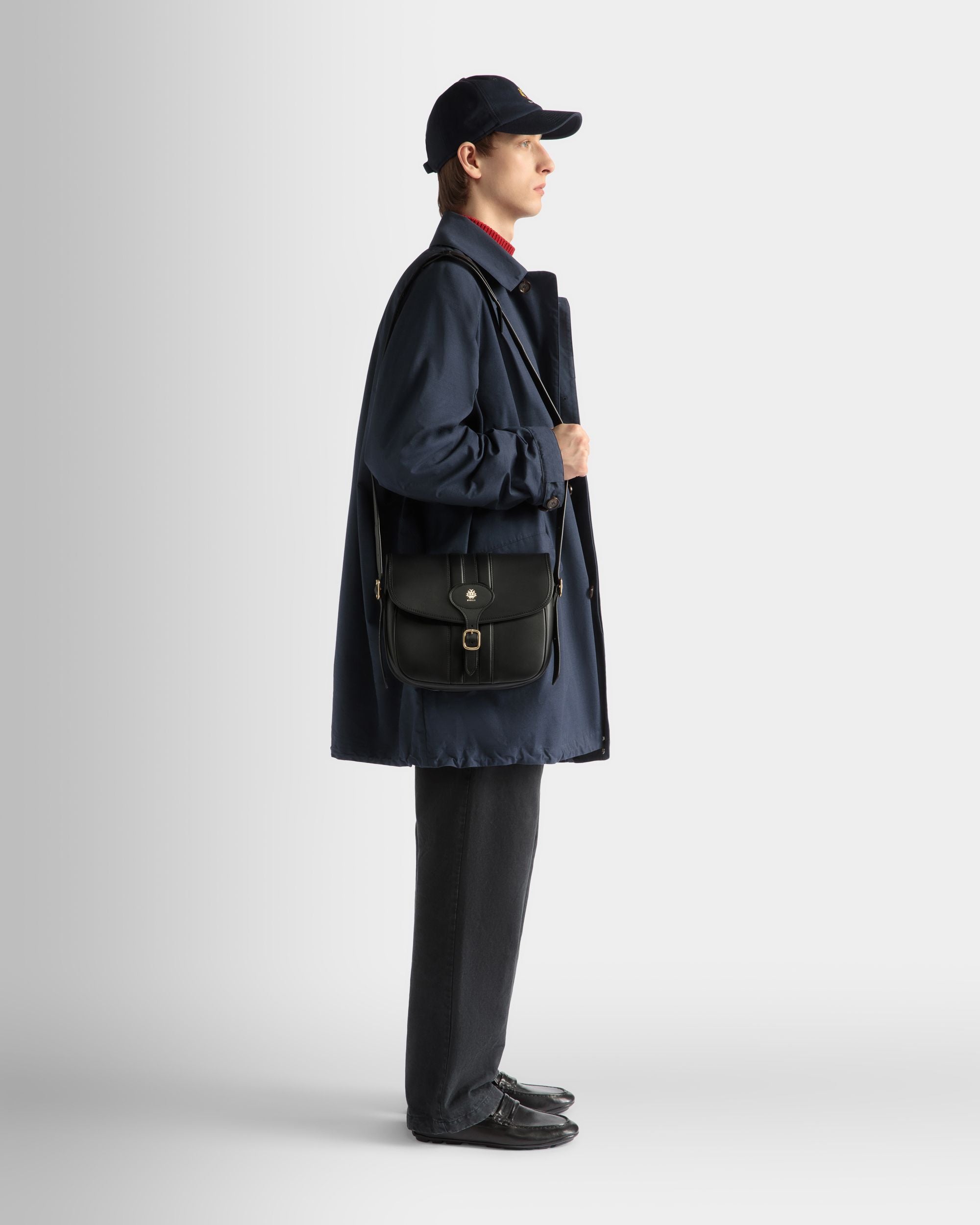 Coat in Navy Blue Nylon - Men's - Bally - 05