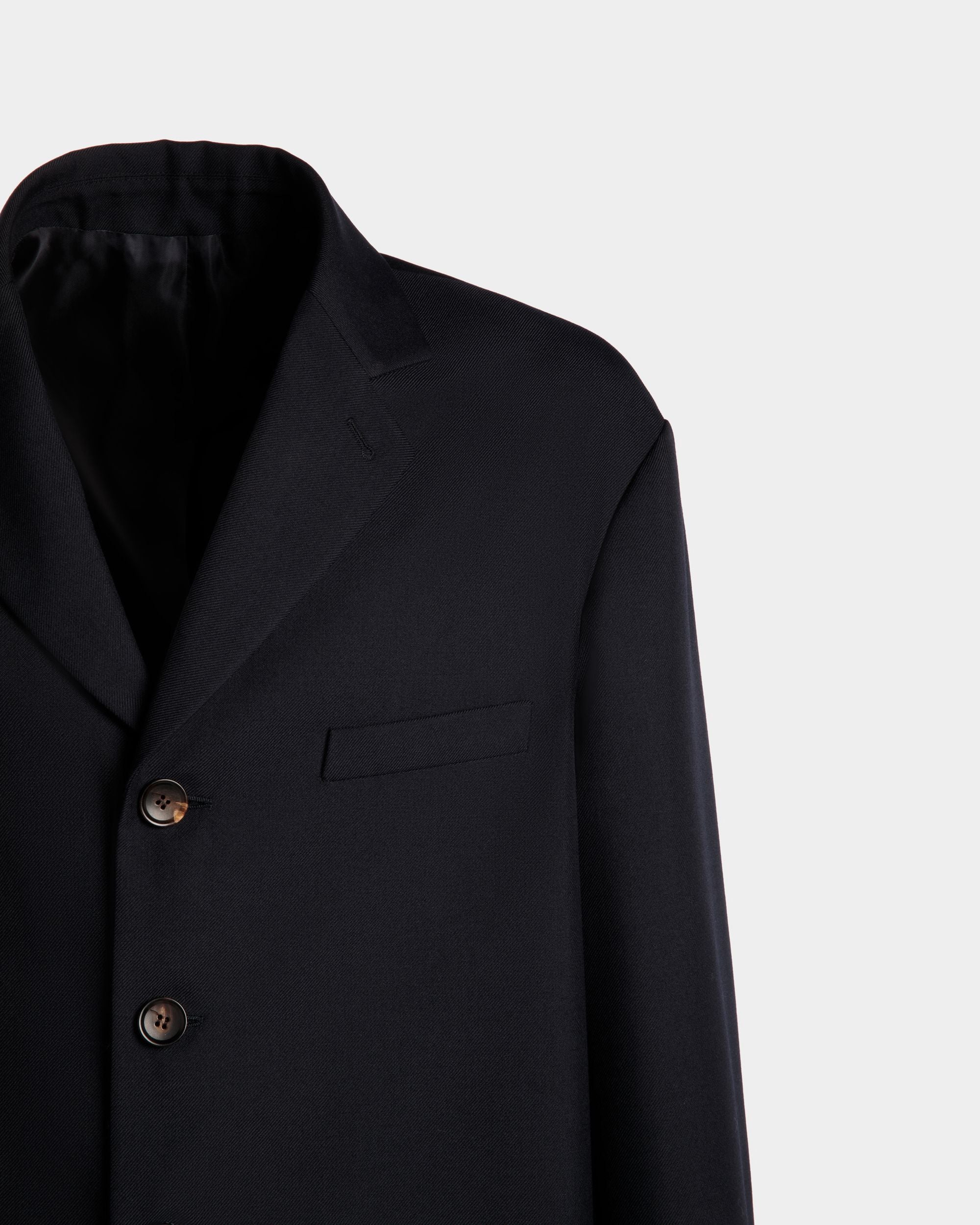 Jacket in Navy Blue Wool Blend - Men's - Bally - 04
