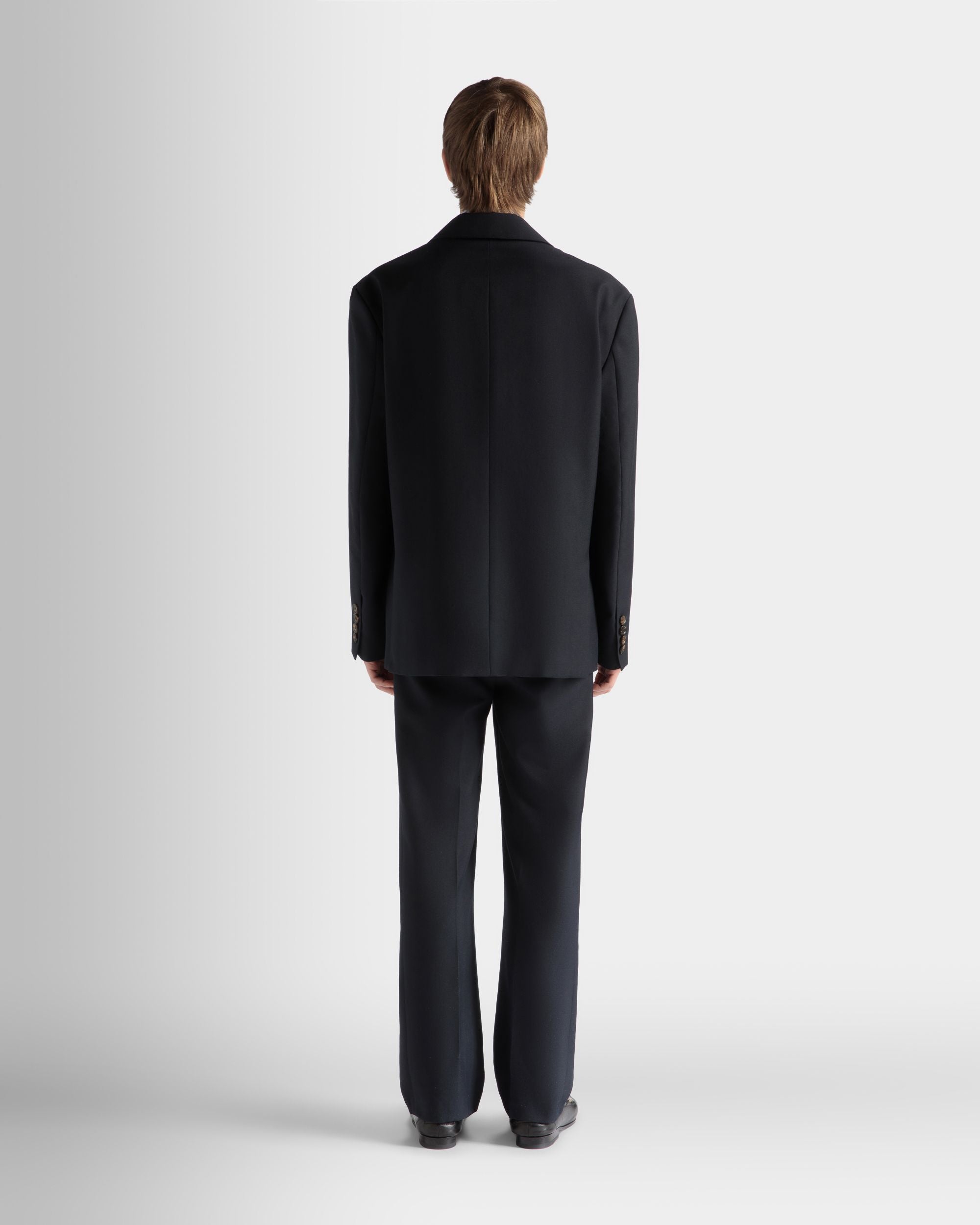 Jacket in Navy Blue Wool Blend - Men's - Bally - 06