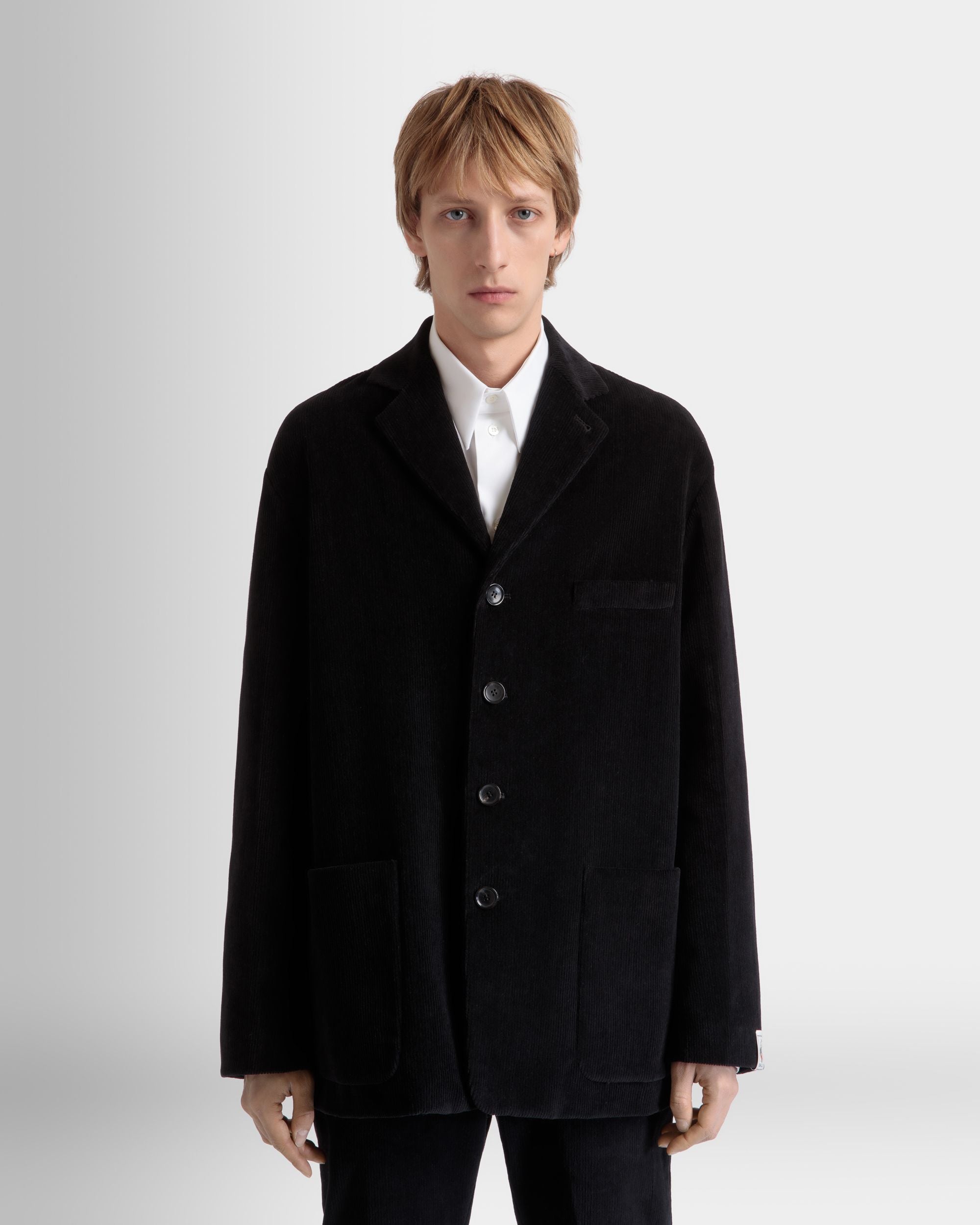 Blazer In Black Cotton Corduroy - Men's - Bally - 03