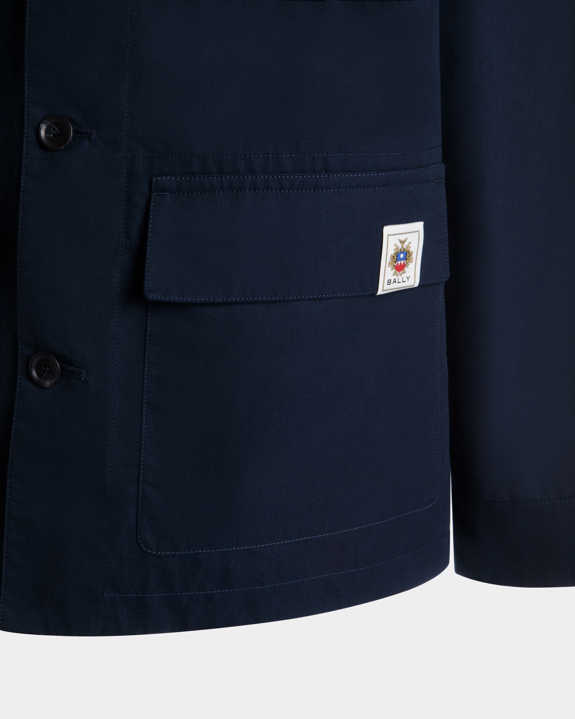 Field Jacket in a Navy Blue Cotton Blend - Men's - Bally - 02