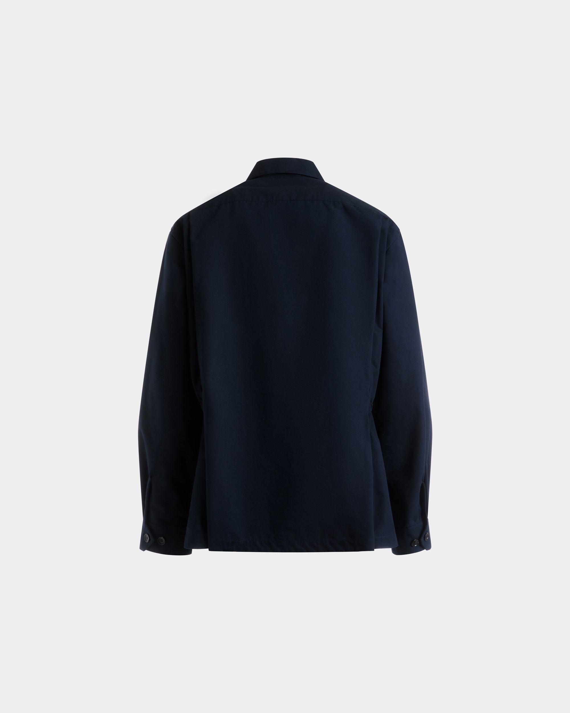 Field Jacket in a Navy Blue Cotton Blend - Men's - Bally - 03