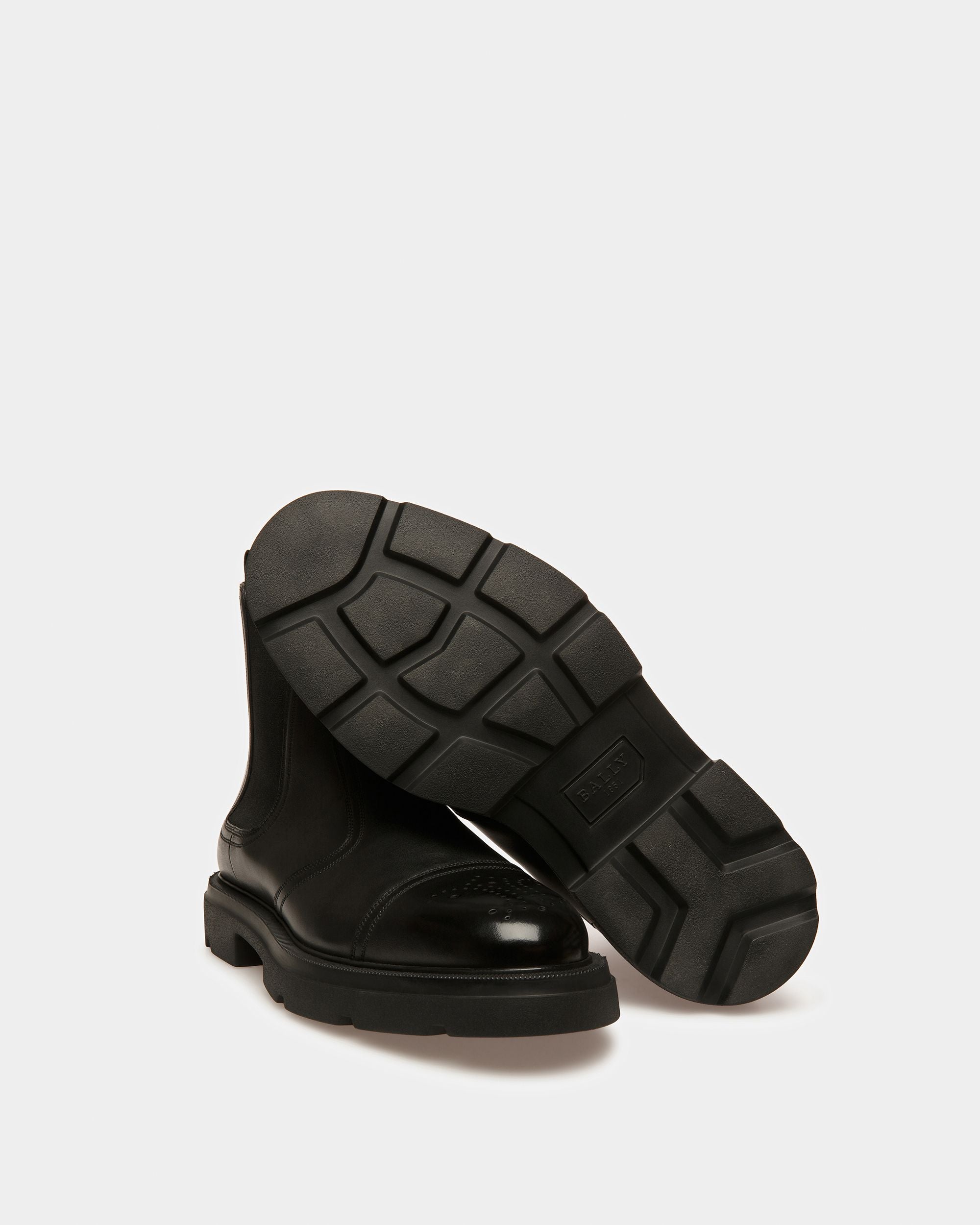 Zecron Leather Boots In Black - Men's - Bally - 05