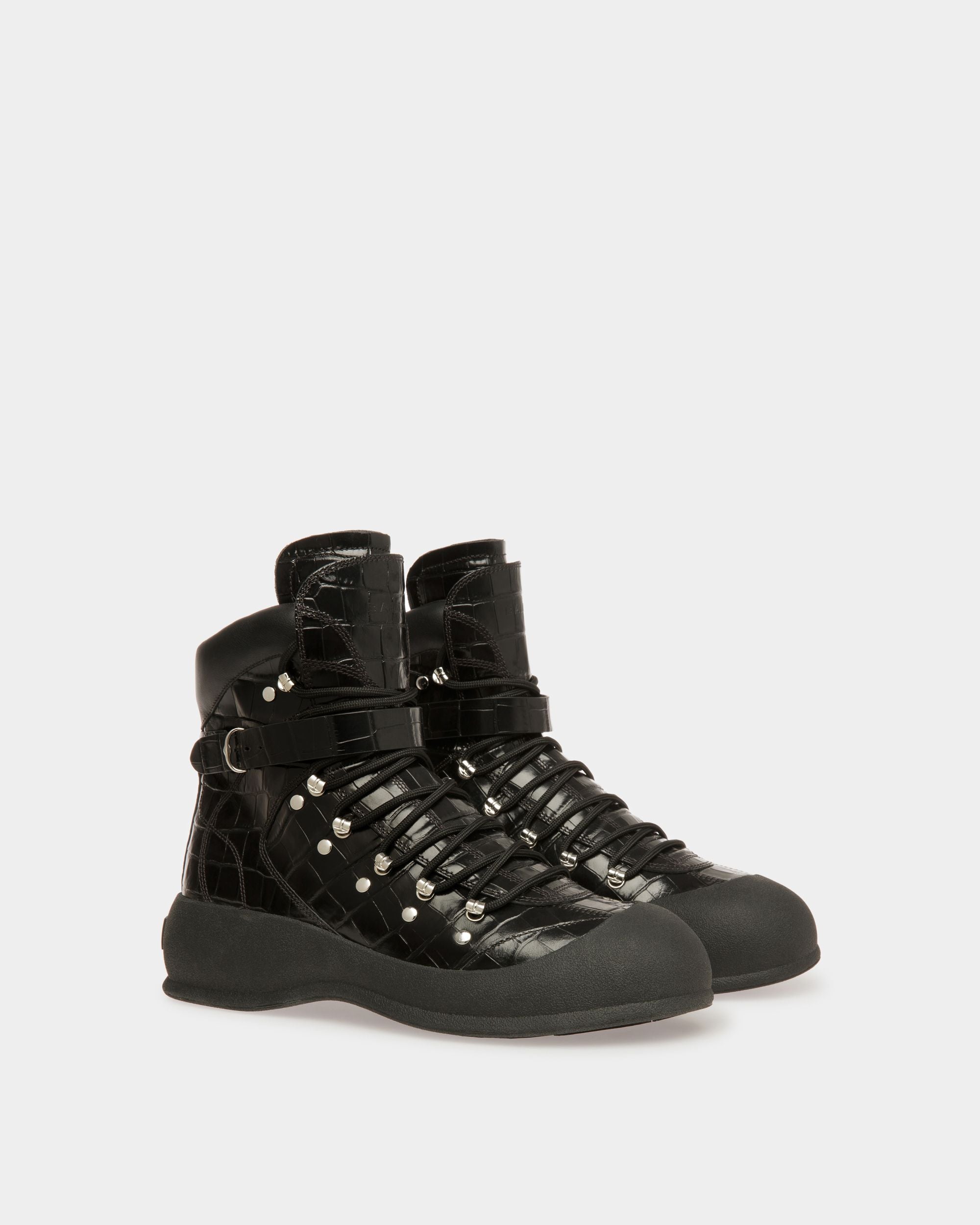 Frei Snow Boots In Black Leather - Men's - Bally - 03