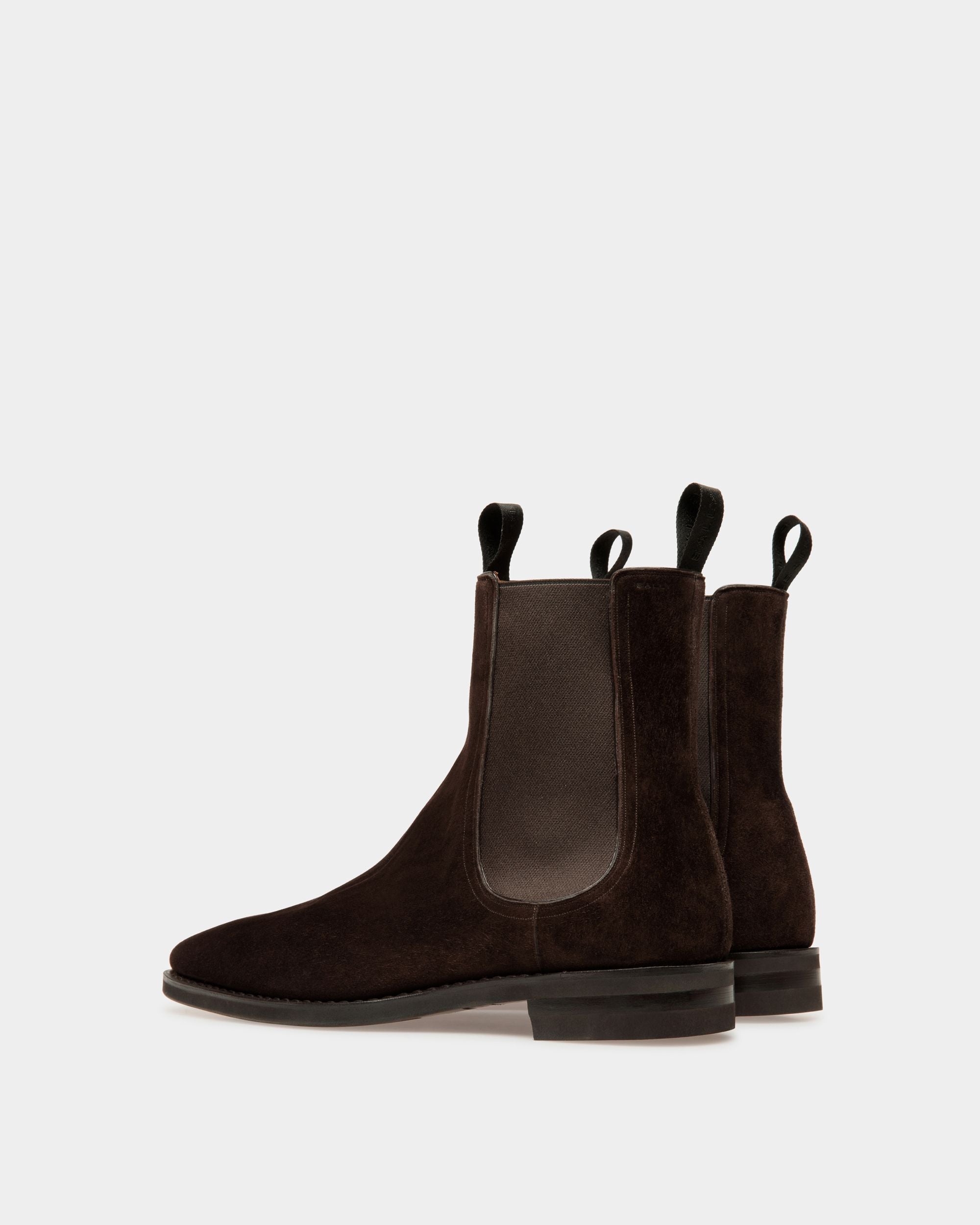 Scribe Booties In Brown Suede - Men's - Bally - 03