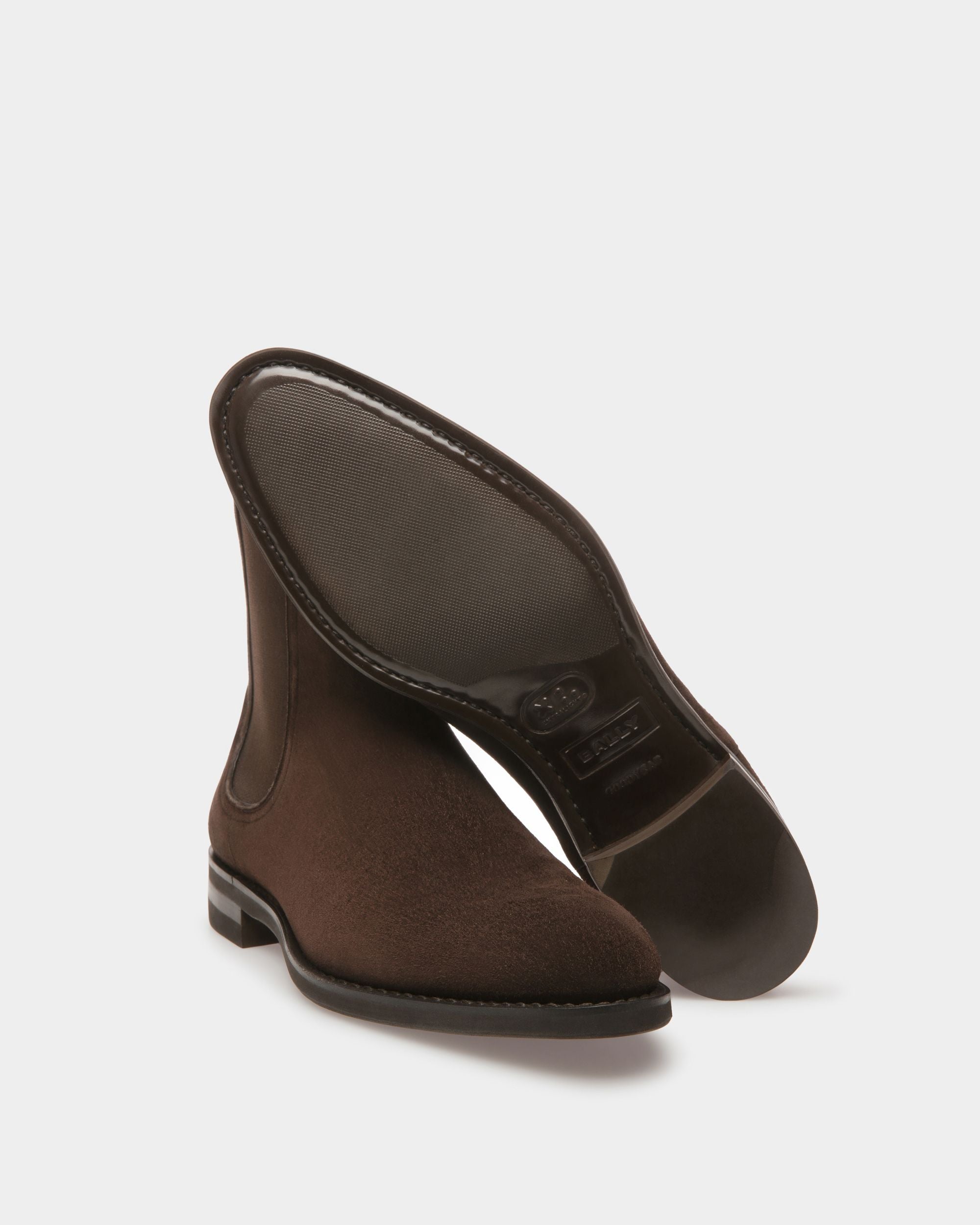 Scribe Booties In Brown Suede - Men's - Bally - 04