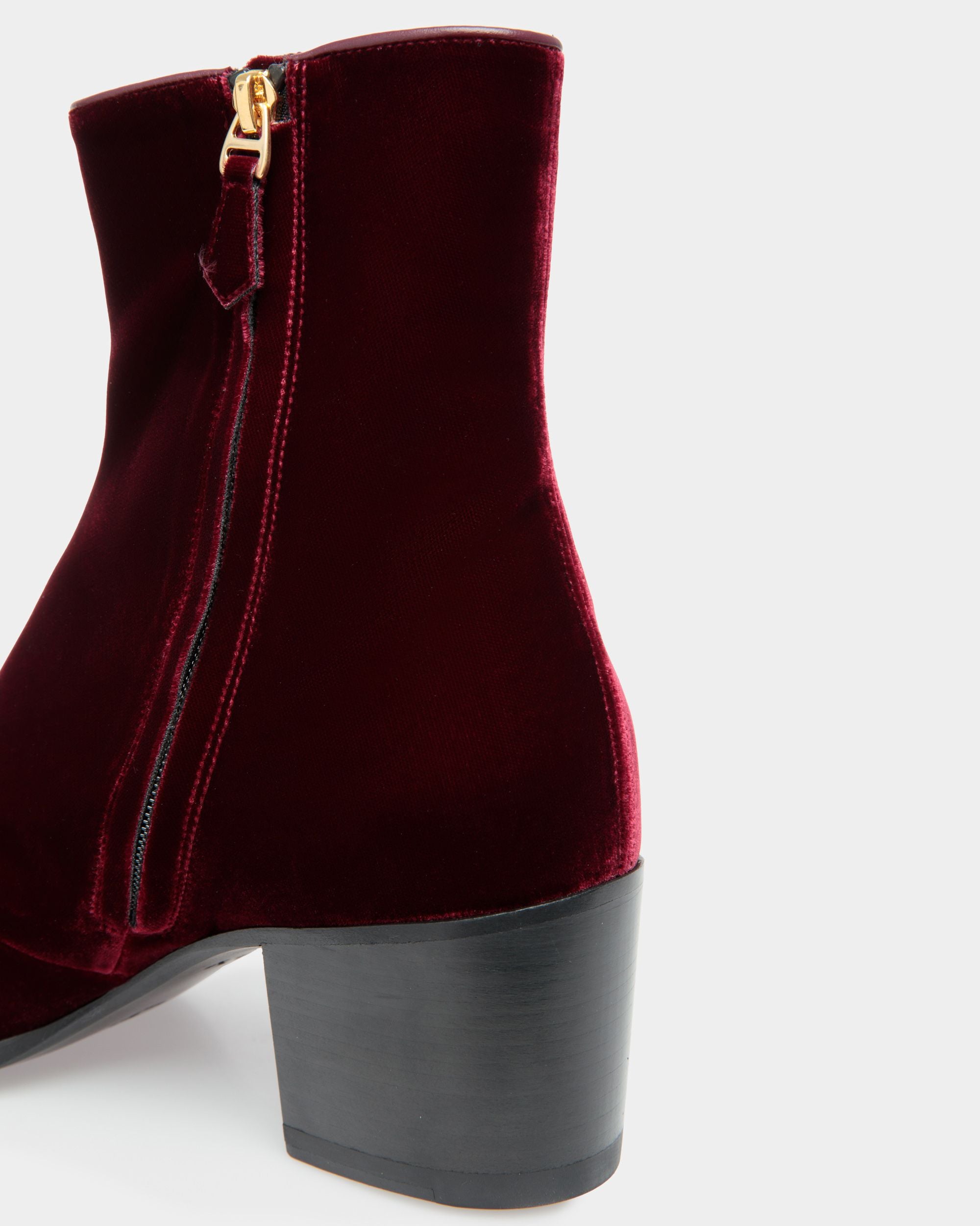 Velez Boots In Burgundy Velvet - Men's - Bally - 04