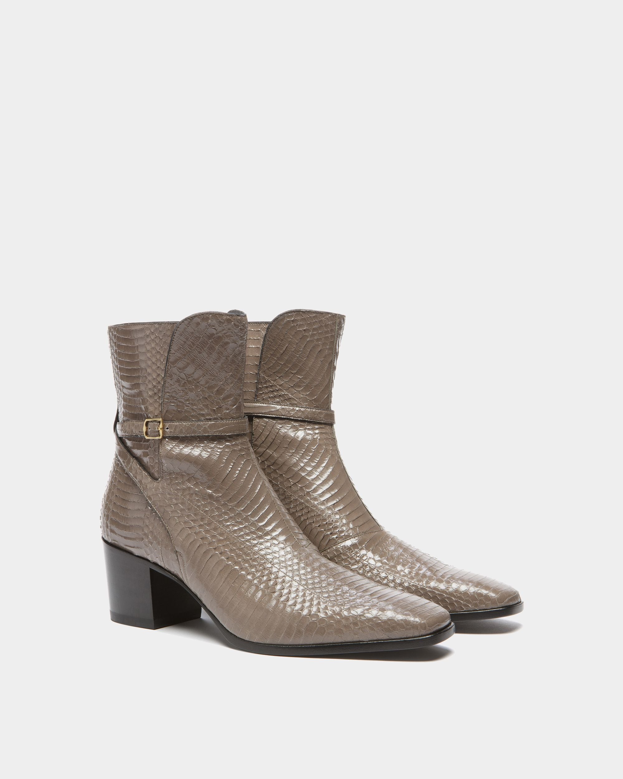 Villy Boots In Grey Leather - Men's - Bally - 03
