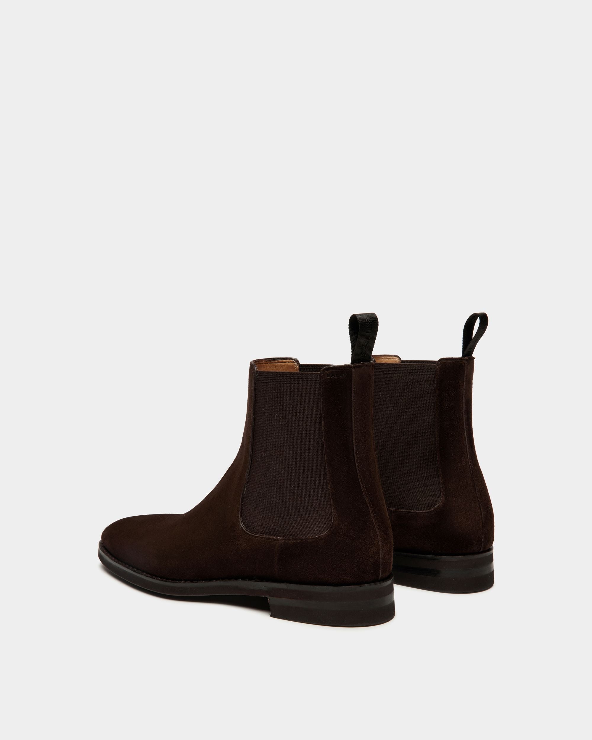 Scribe Un Bootie in Ebano Suede - Men's - Bally - 03