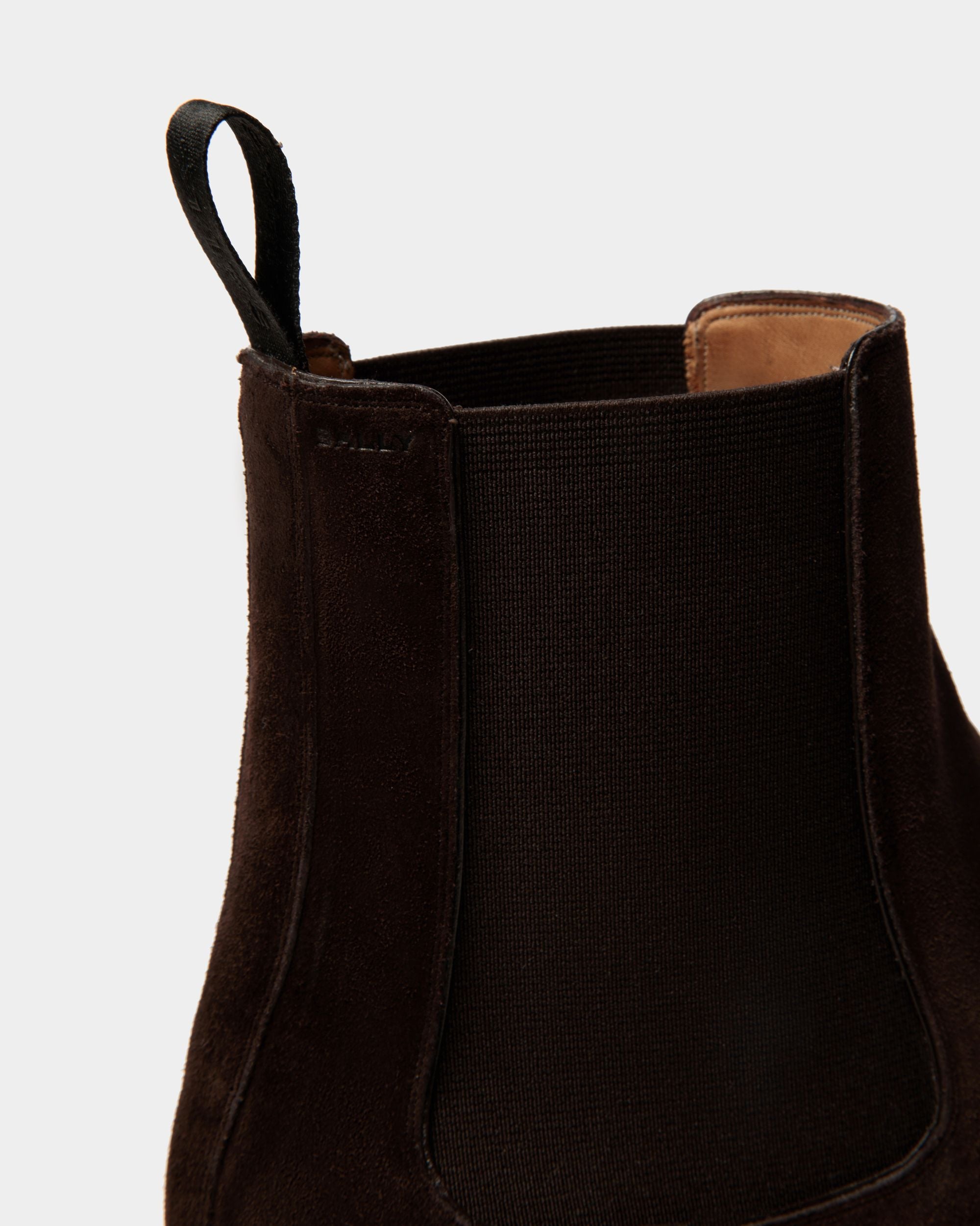 Scribe Un Bootie in Ebano Suede - Men's - Bally - 04
