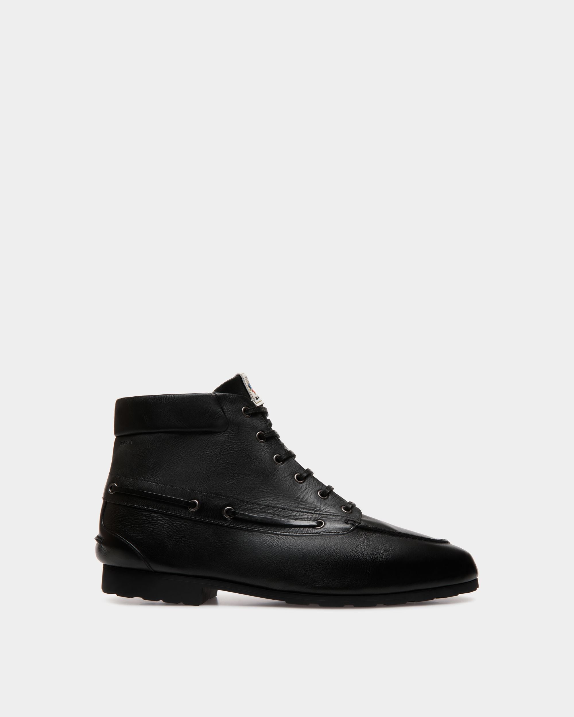 Plume Bootie In Black Leather - Men's - Bally - 01