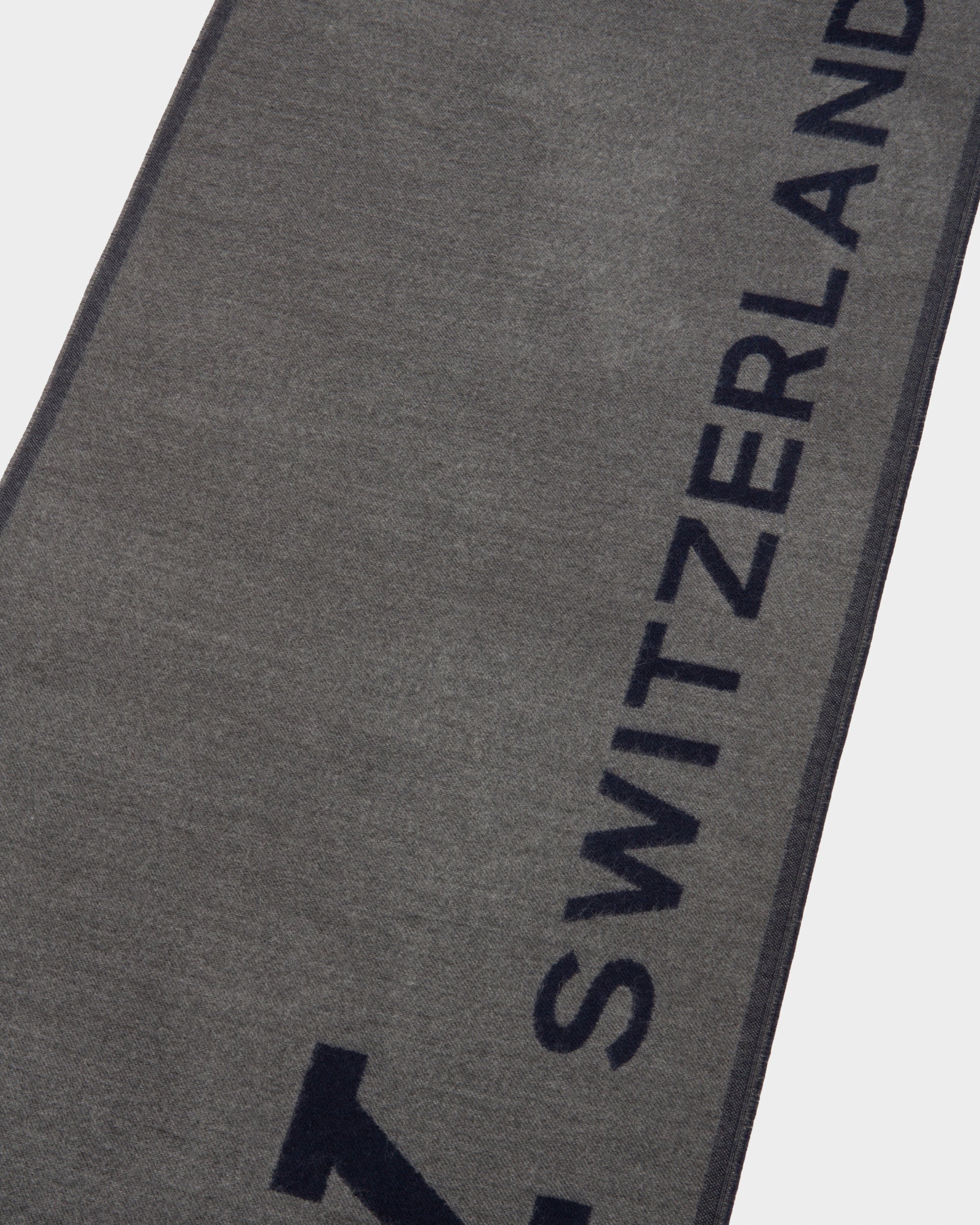 Wool Scarf In Grey - Men's - Bally - 02