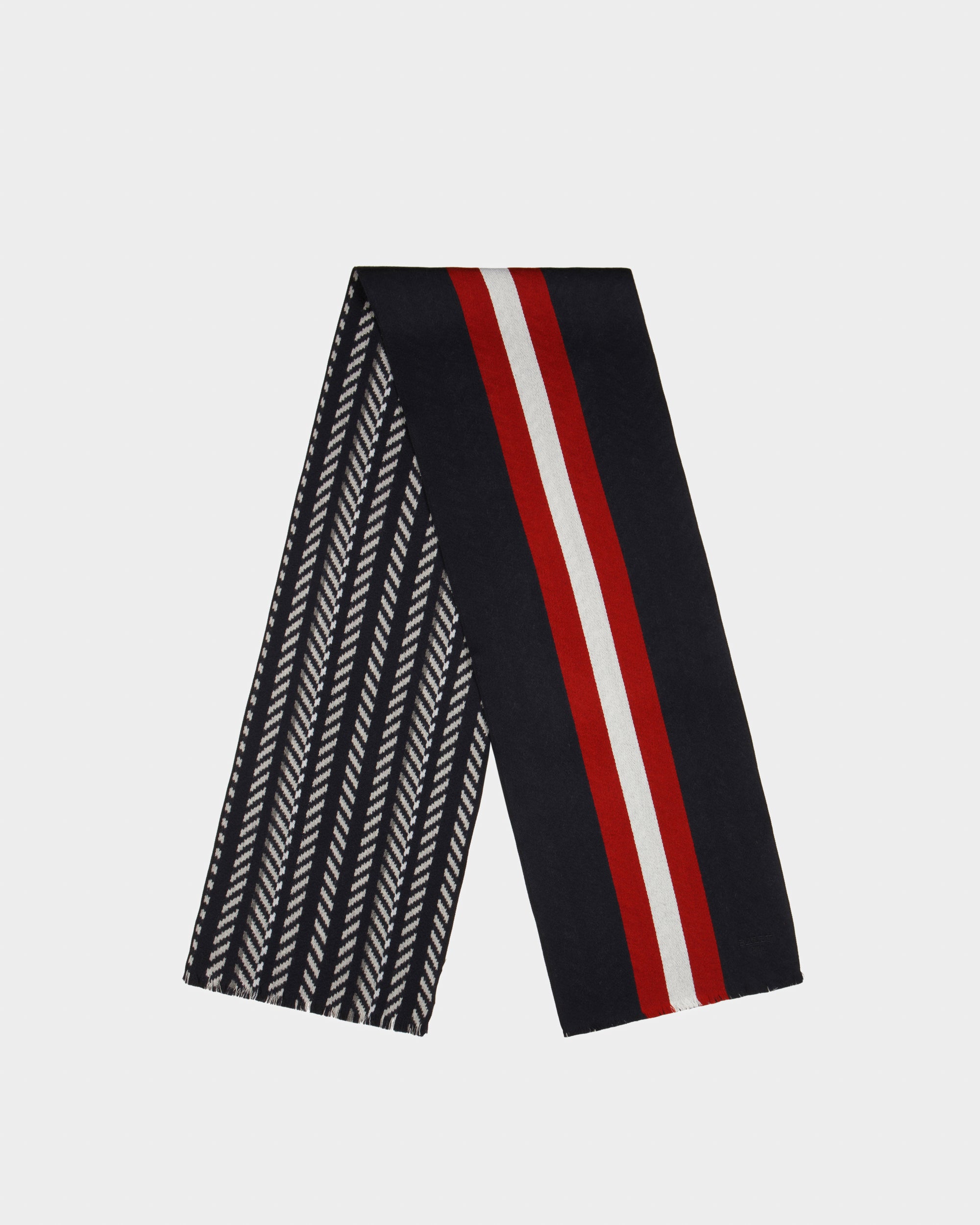 Bally Stripe Chevron Scarf - Men's - Bally - 01