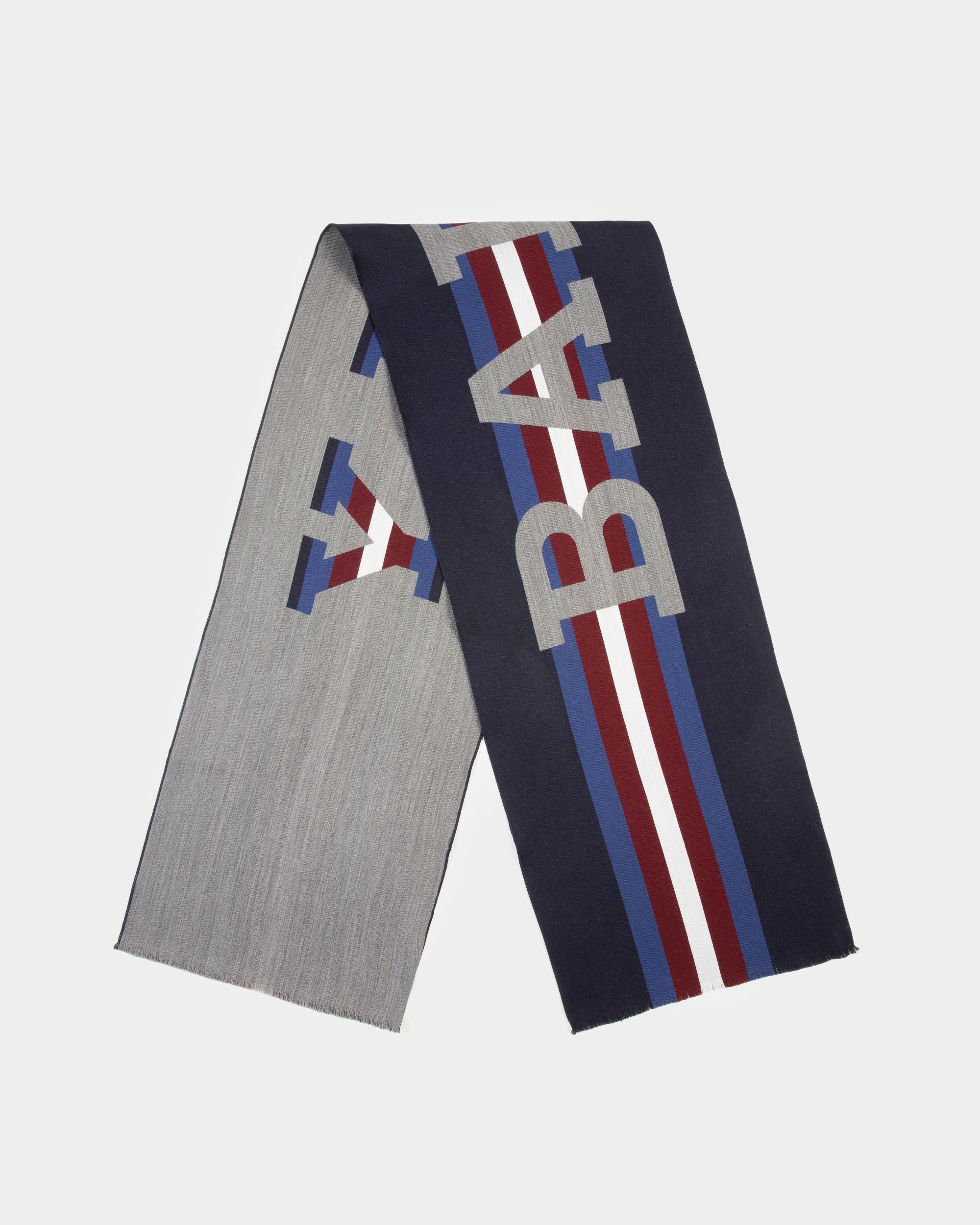 Bally Stripe Silk Blend Scarf - Men's - Bally - 01