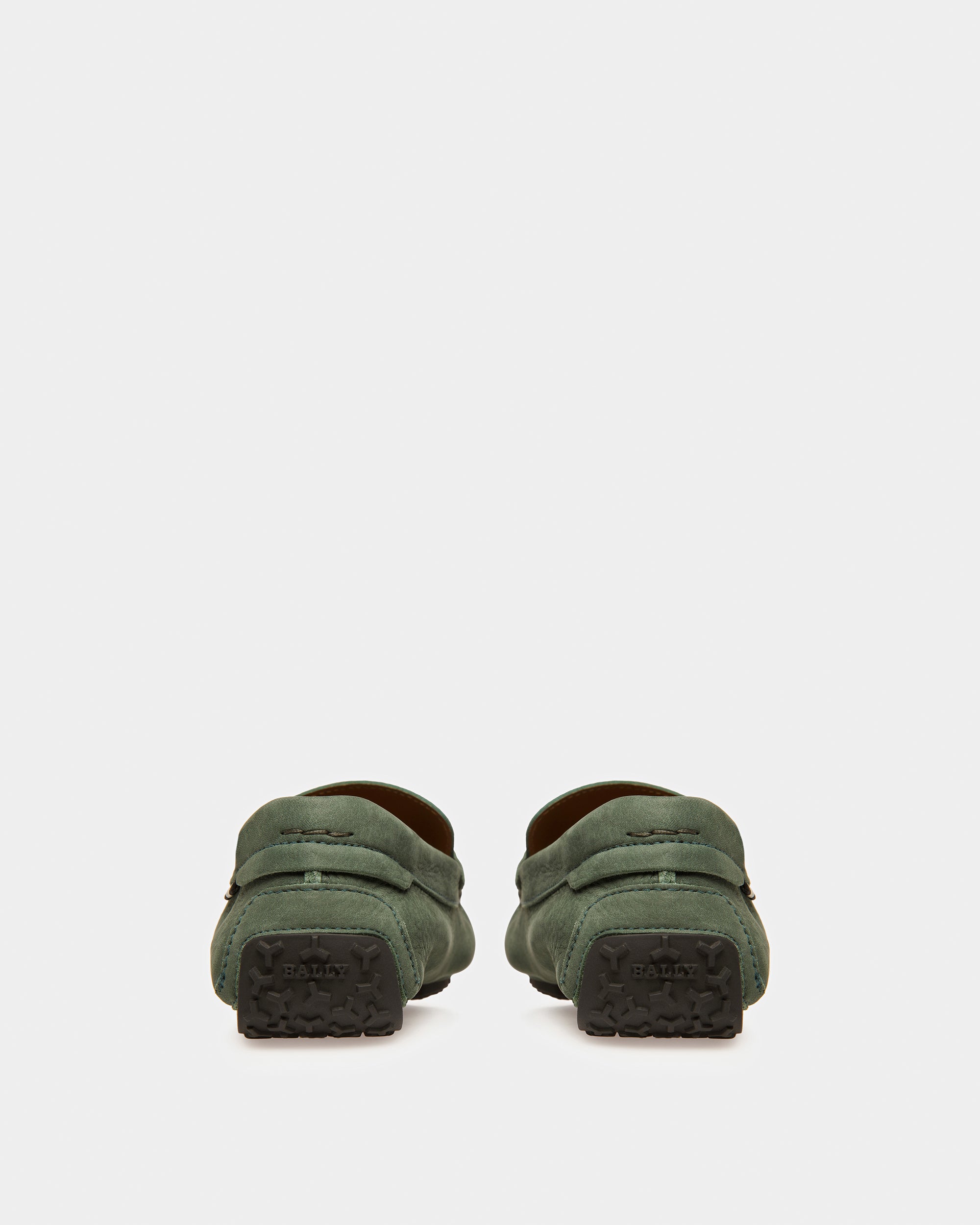 Pier Leather Drivers In Sage - Men's - Bally - 04