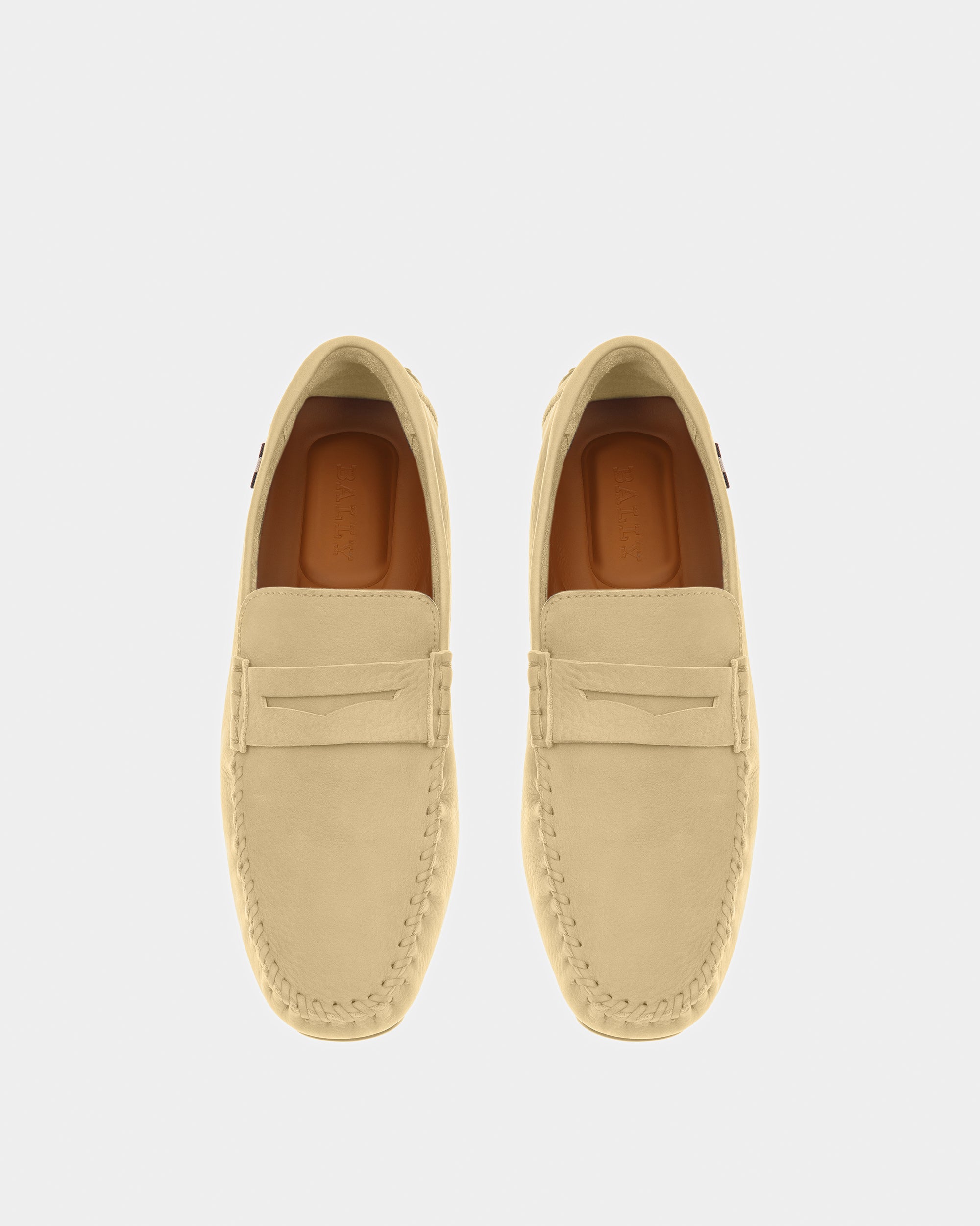 Pier Leather Drivers In Fossil - Men's - Bally - 02