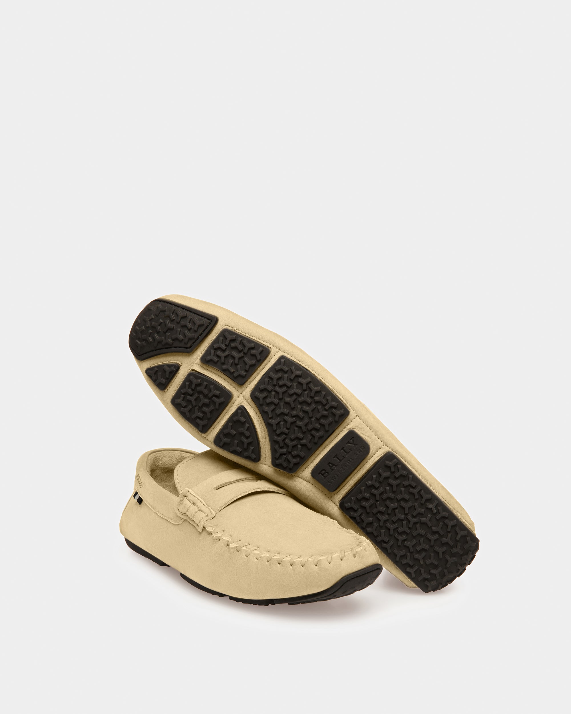 Pier Leather Drivers In Fossil - Men's - Bally - 05